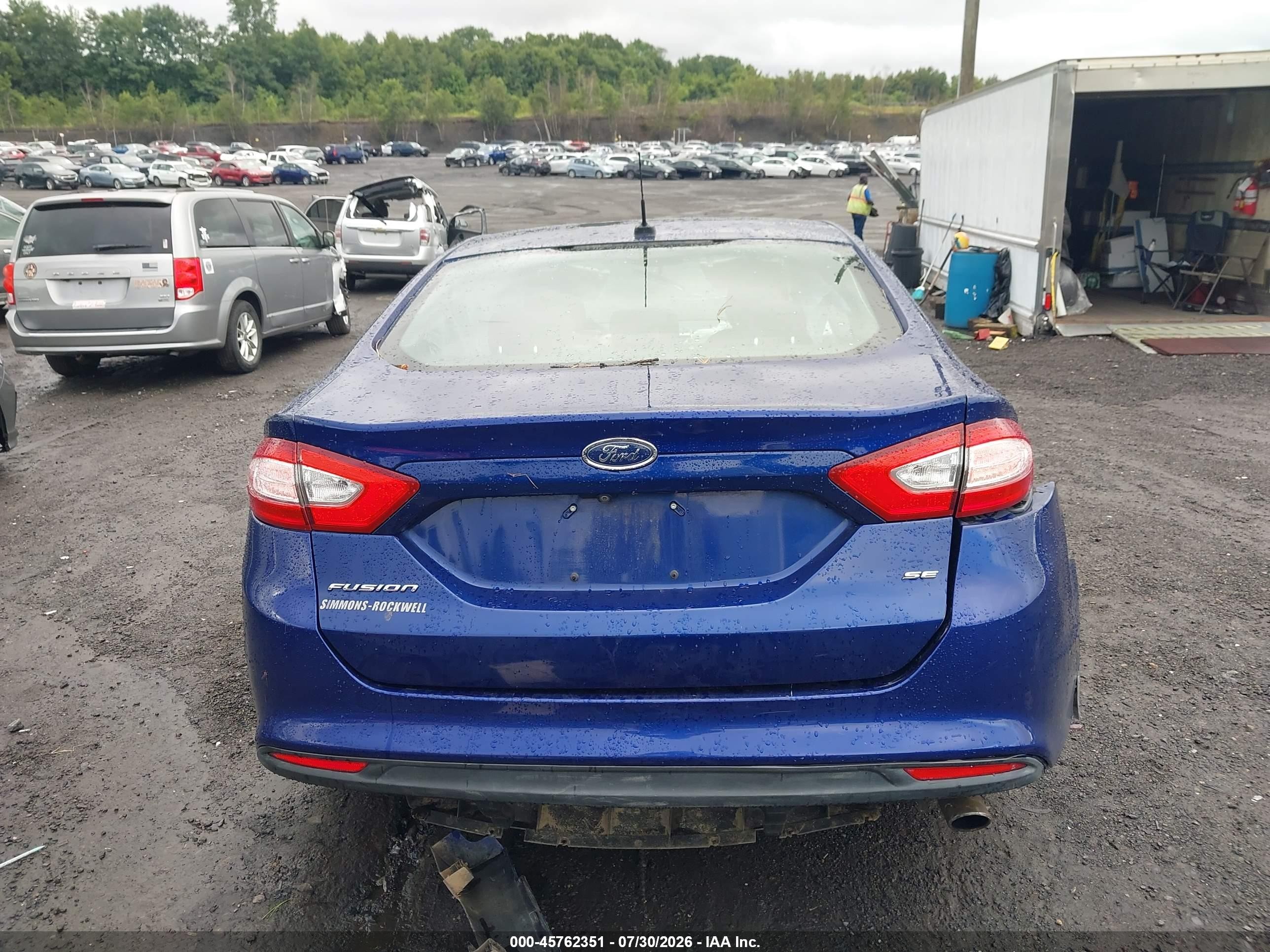 2015 Ford Fusion Se Синий vin: 1FA6P0H75F5102709