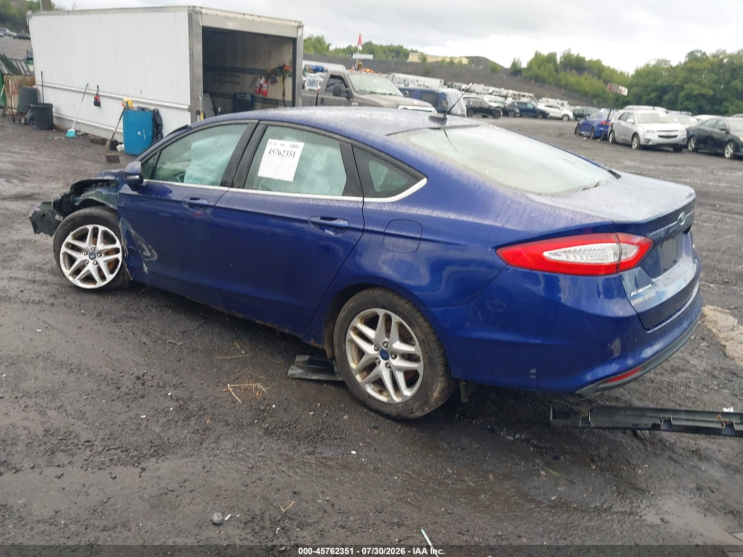 2015 Ford Fusion Se Синий vin: 1FA6P0H75F5102709