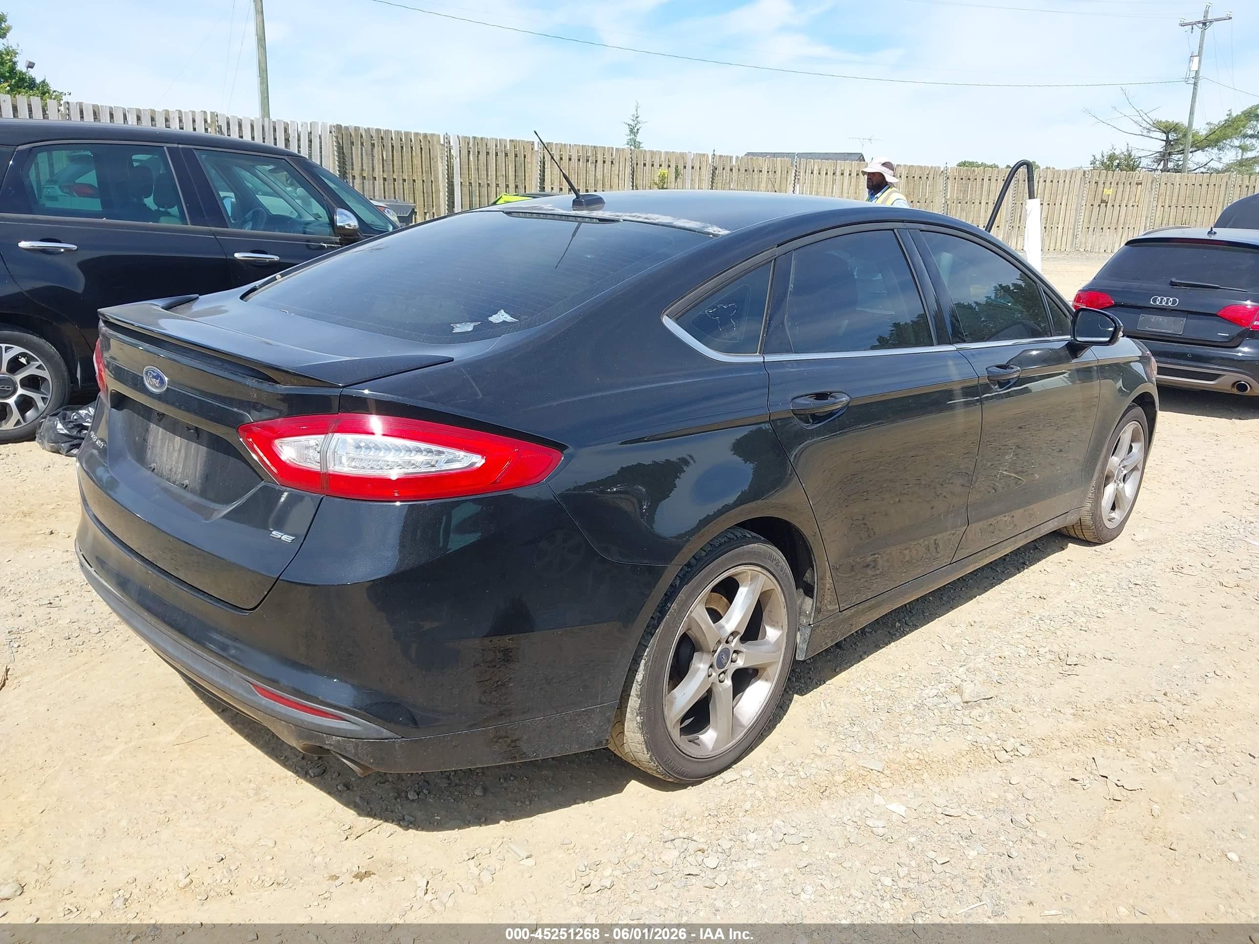 2014 Ford Fusion Se Черный vin: 1FA6P0H76E5370229