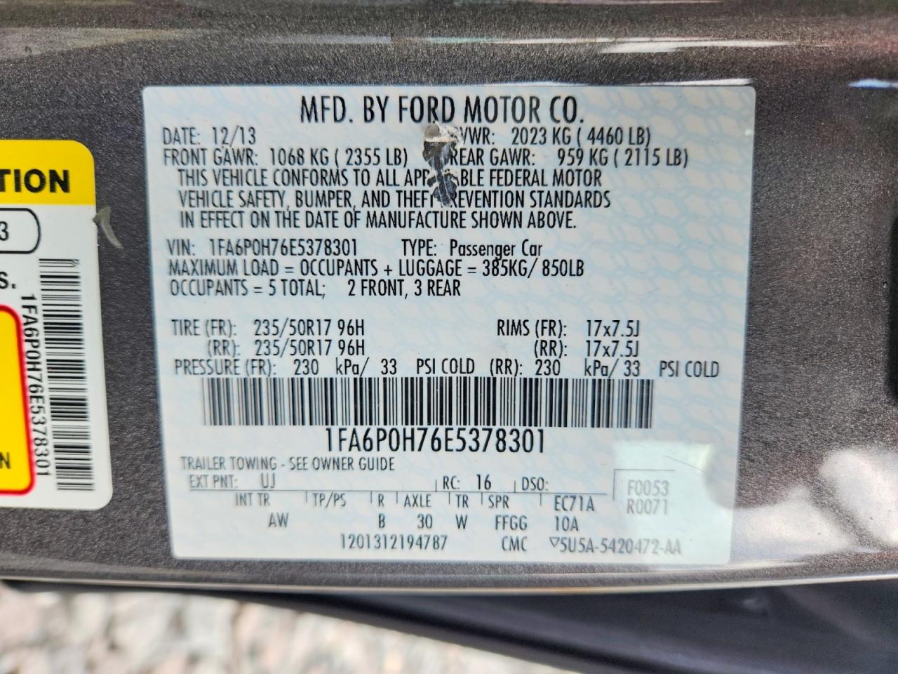 2014 Ford Fusion Se Серый vin: 1FA6P0H76E5378301