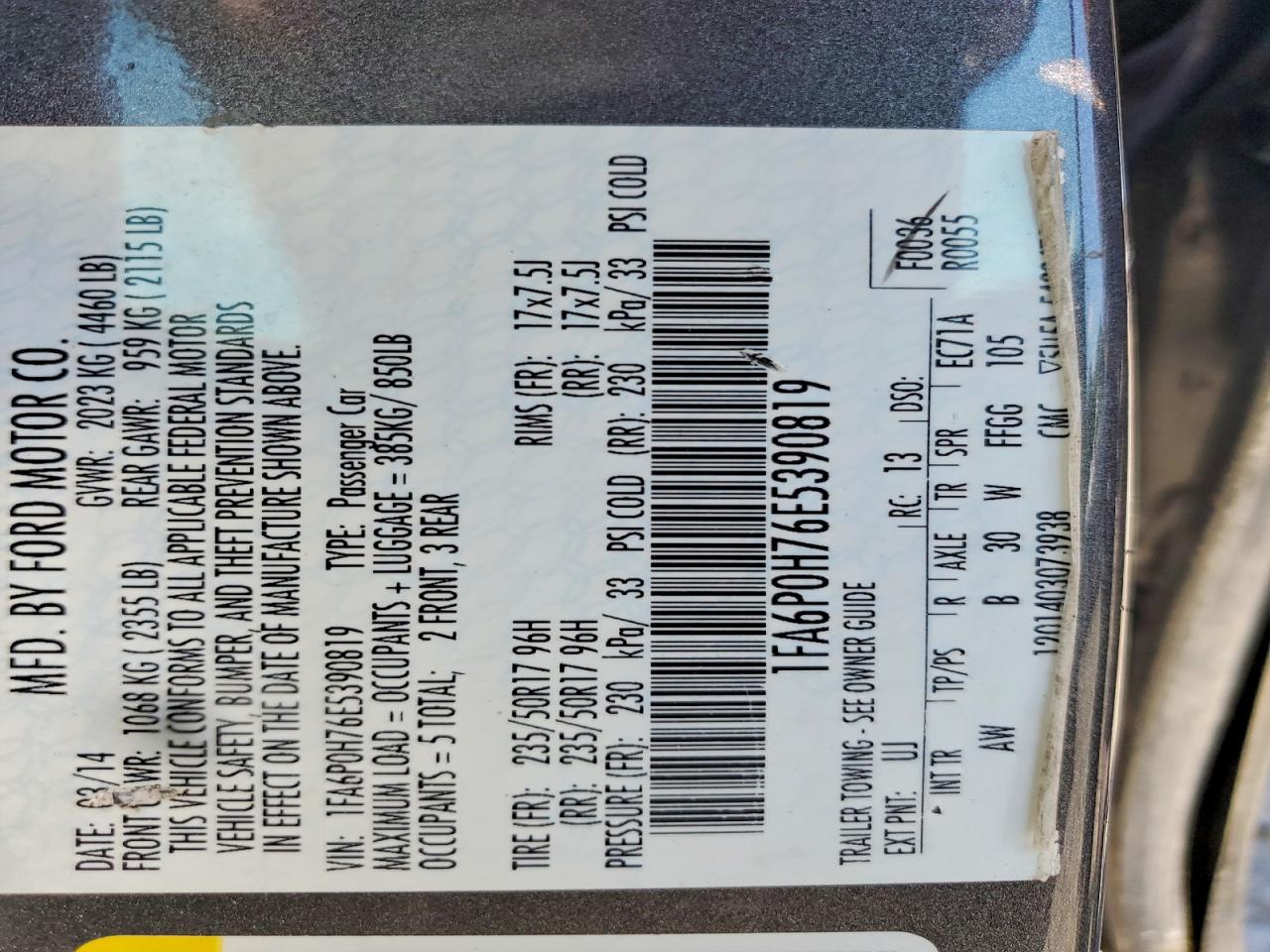 2014 Ford Fusion Se Зеленый vin: 1FA6P0H76E5390819
