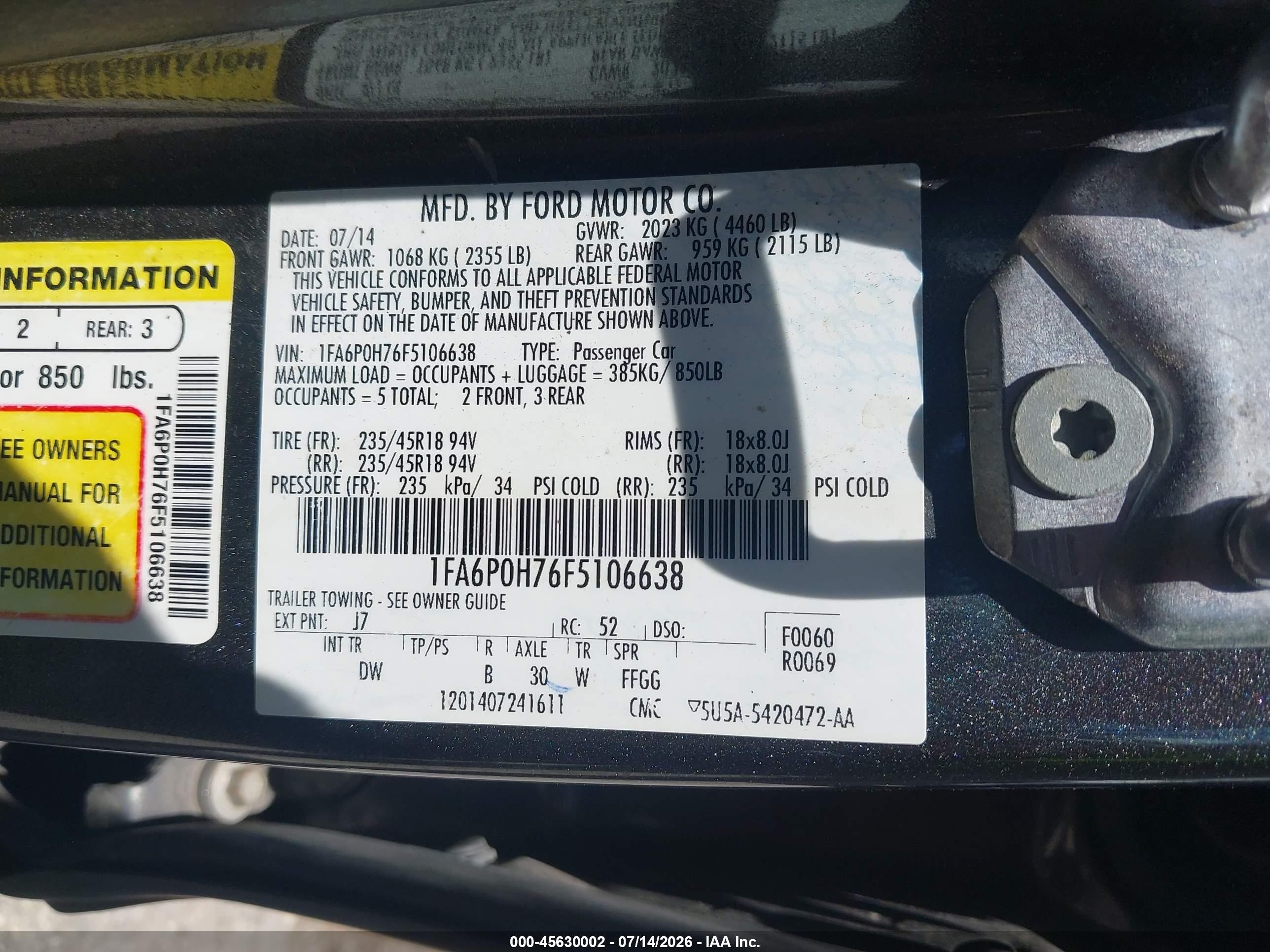 2015 Ford Fusion Se Gray vin: 1FA6P0H76F5106638