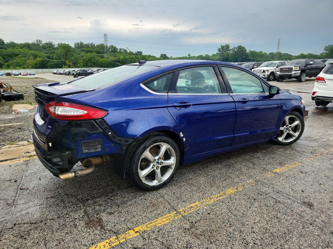 2015 Ford Fusion Se Blue vin: 1FA6P0H77F5114103