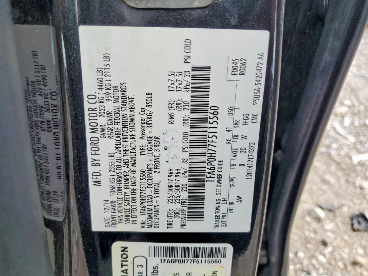 2015 Ford Fusion Se Black vin: 1FA6P0H77F5115560