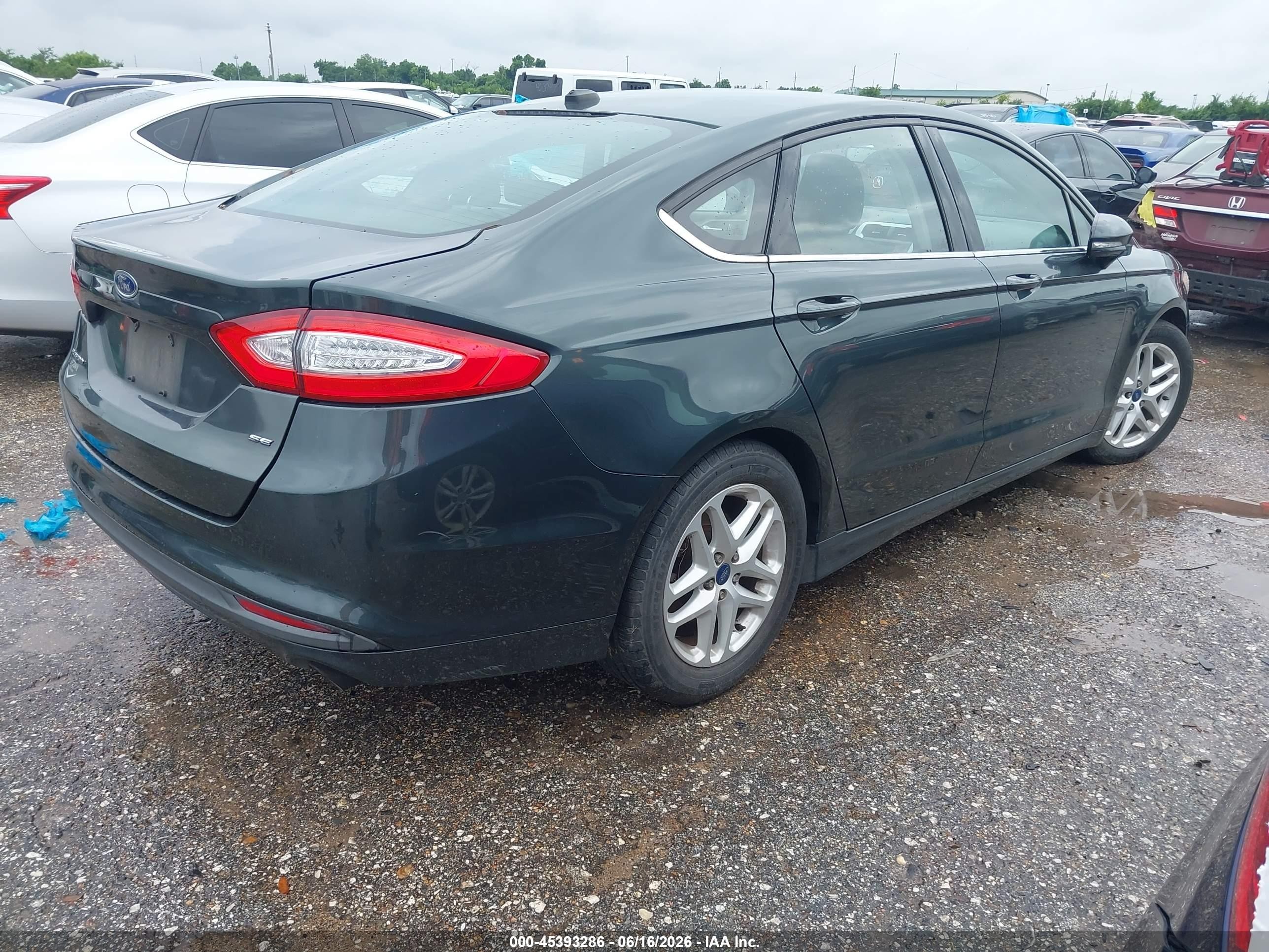 2015 Ford Fusion Se Green vin: 1FA6P0H77F5120340