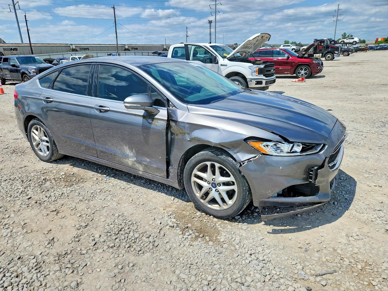 2014 Ford Fusion Se Gray vin: 1FA6P0H78E5372855