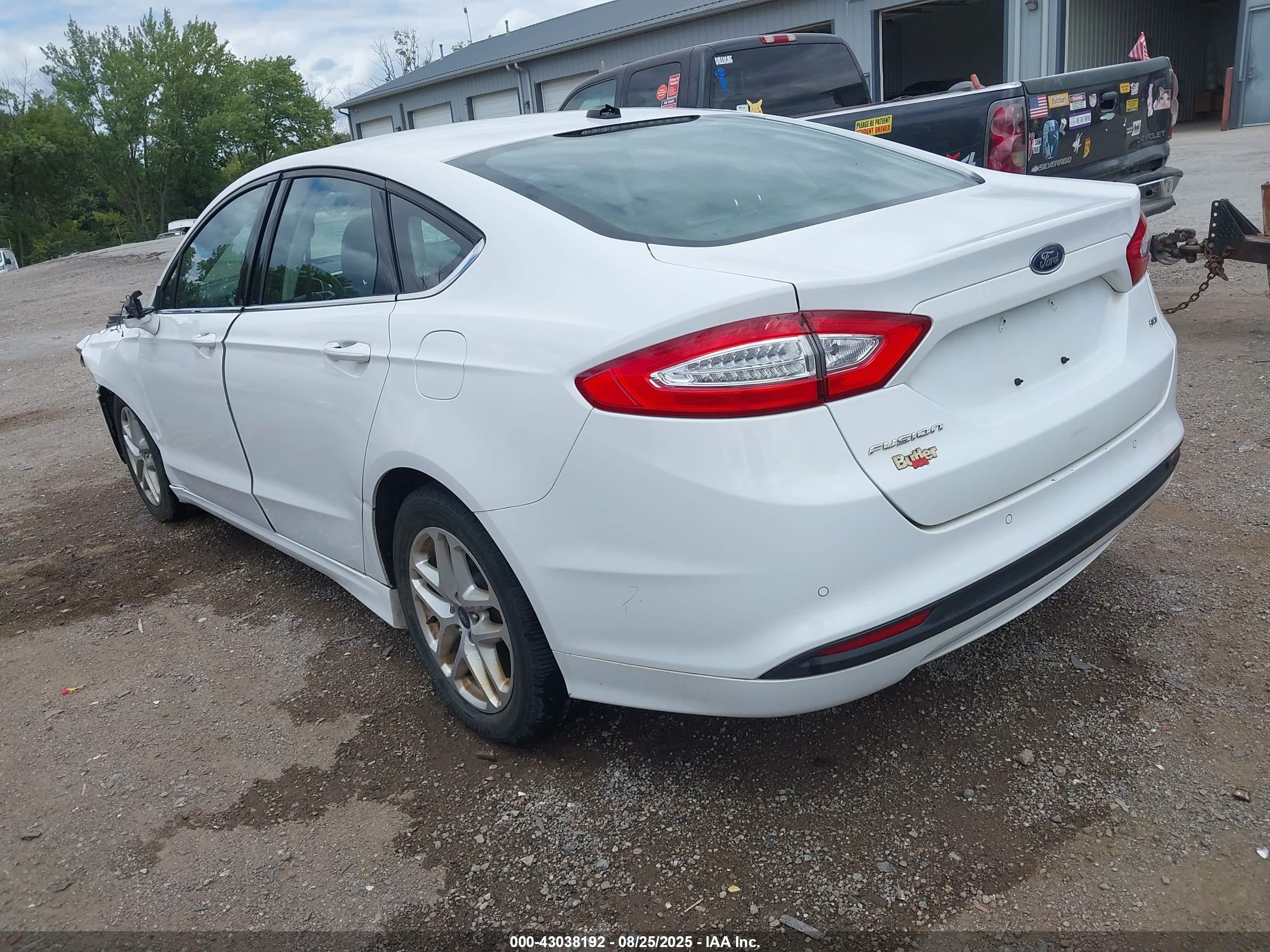 2014 Ford Fusion Se White vin: 1FA6P0H78E5373259