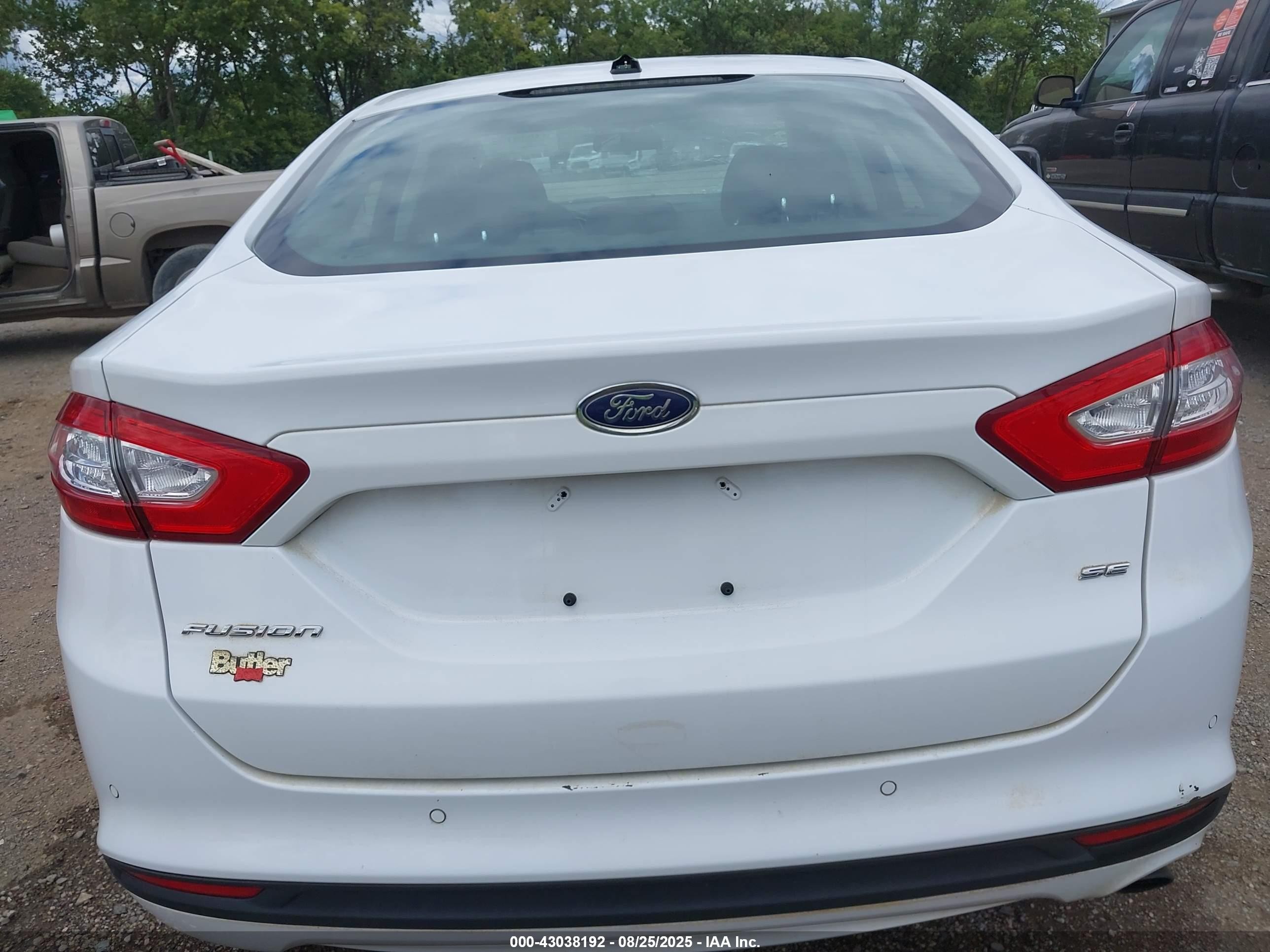 2014 Ford Fusion Se White vin: 1FA6P0H78E5373259