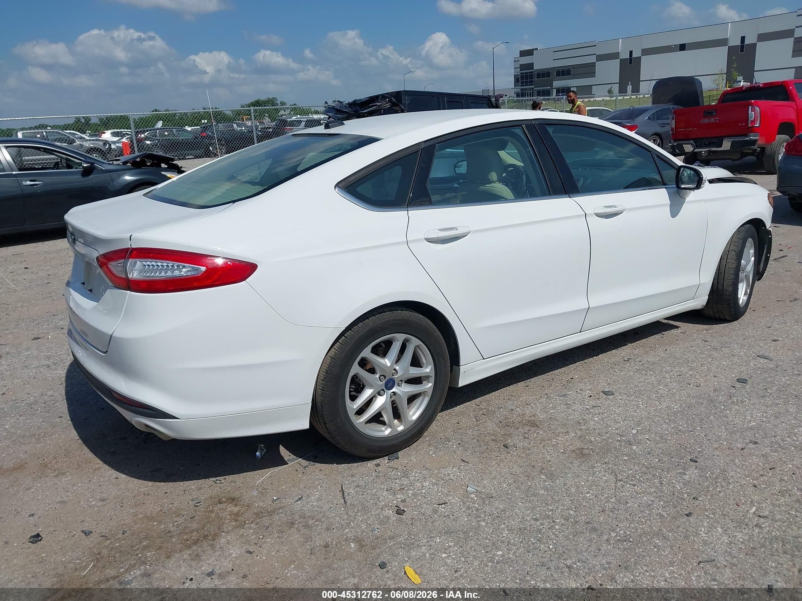 2015 Ford Fusion Se White vin: 1FA6P0H78F5128527
