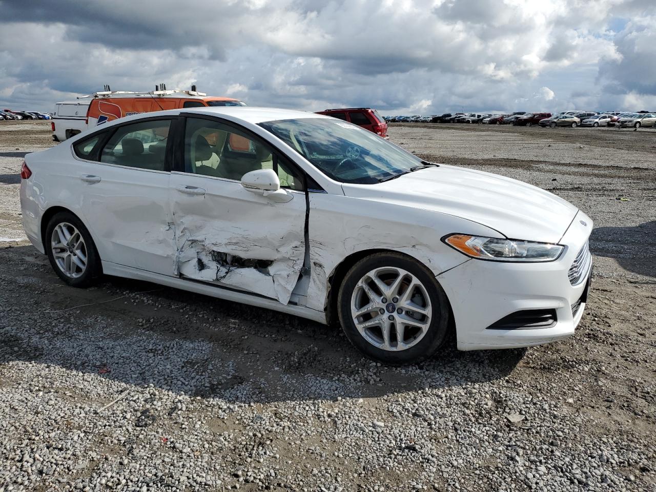 2014 Ford Fusion Se White vin: 1FA6P0H79E5366000