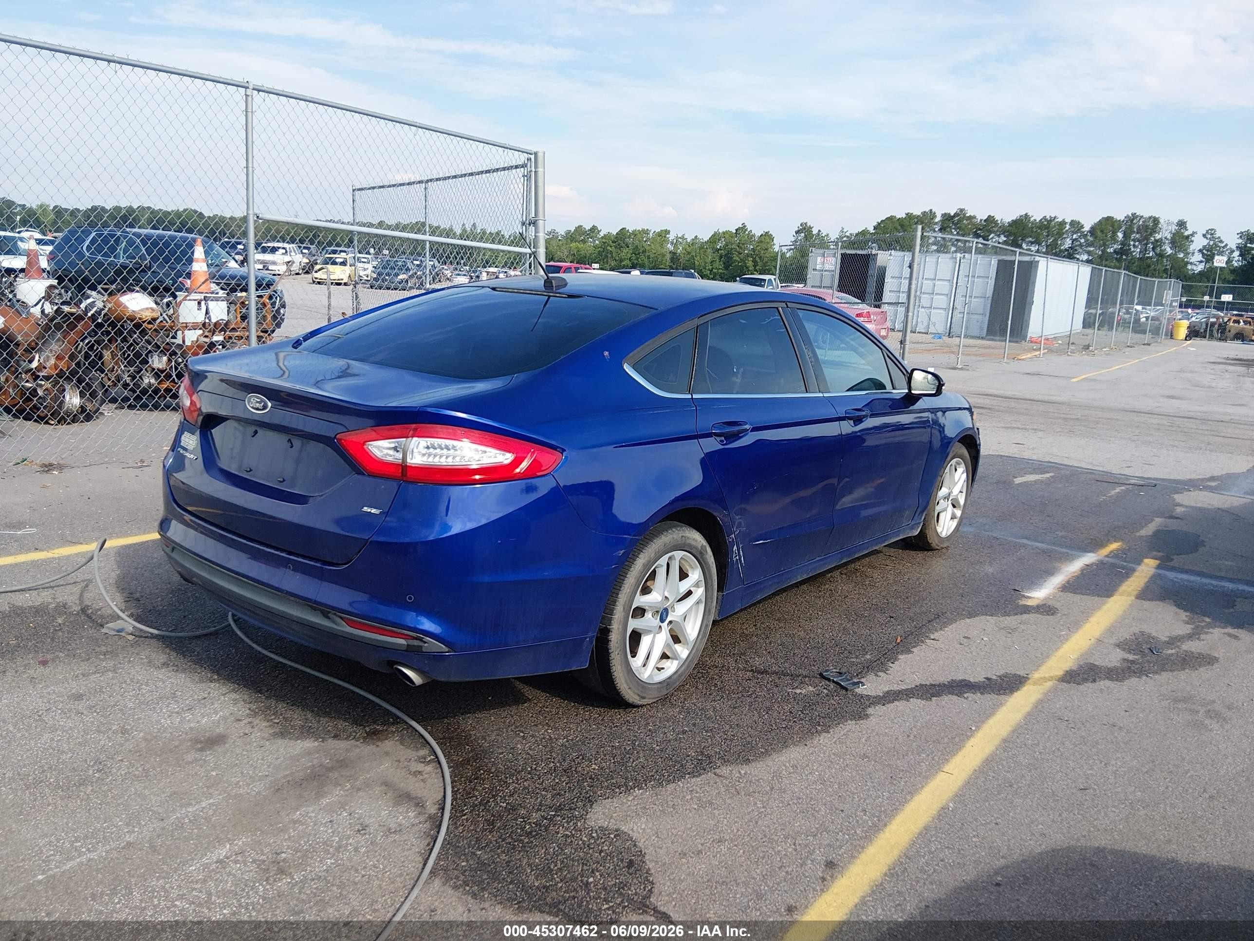 2014 Ford Fusion Se Blue vin: 1FA6P0H79E5370077