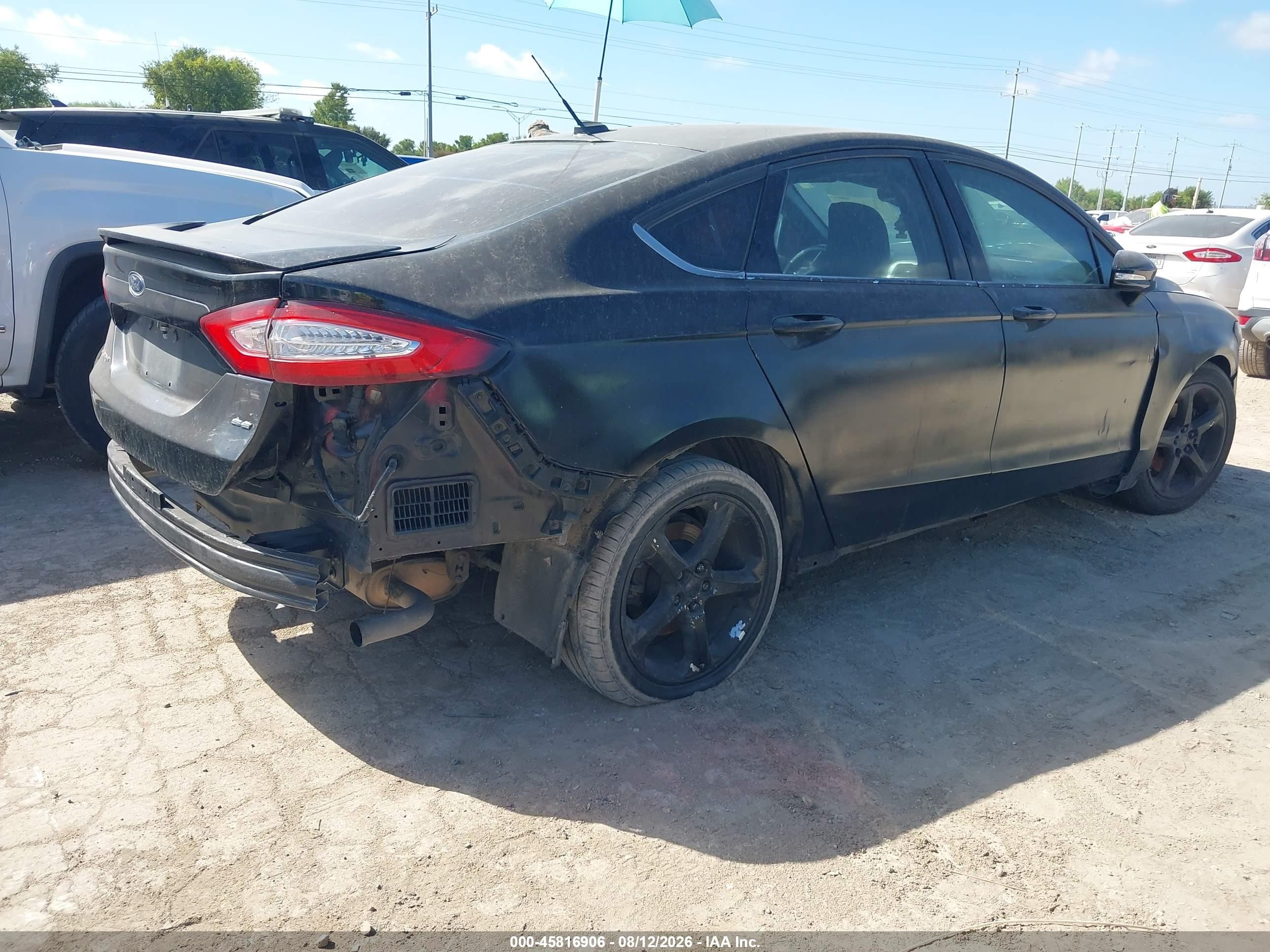 2014 Ford Fusion Se Black vin: 1FA6P0H79E5371343