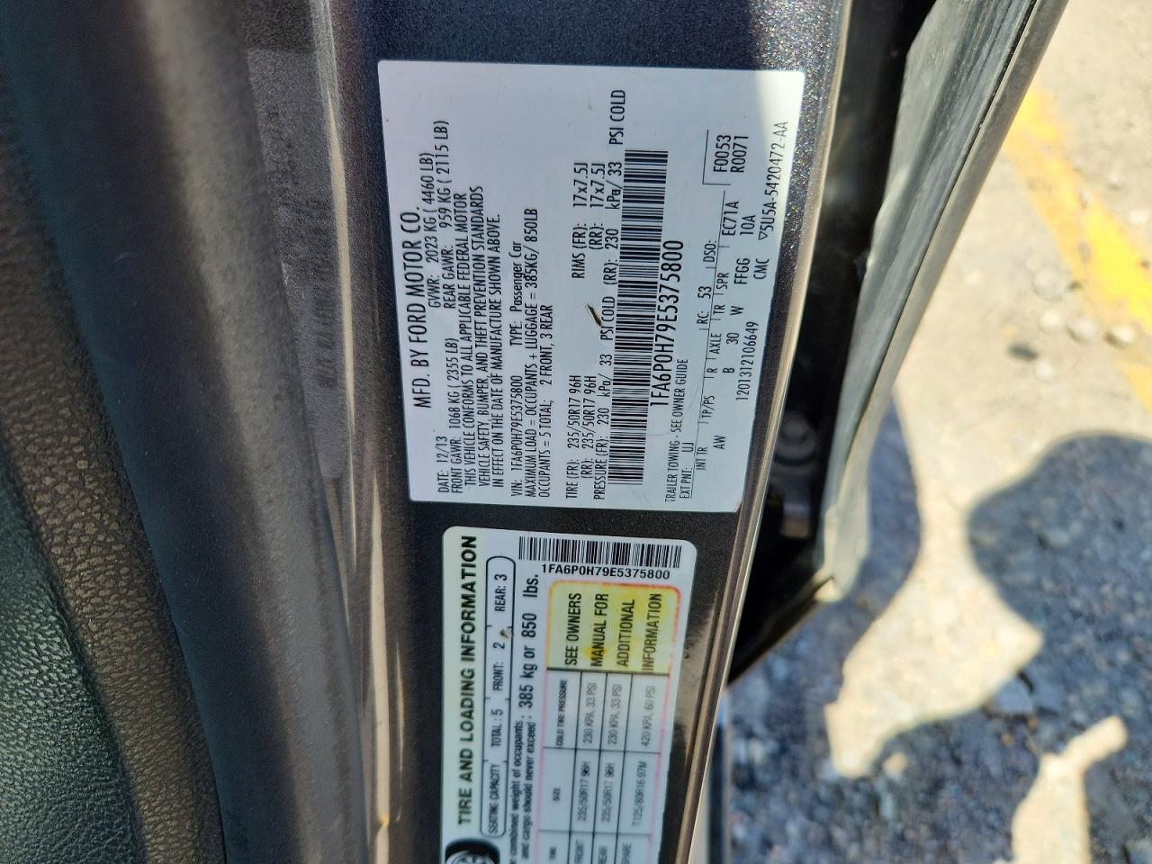 2014 Ford Fusion Se Gray vin: 1FA6P0H79E5375800