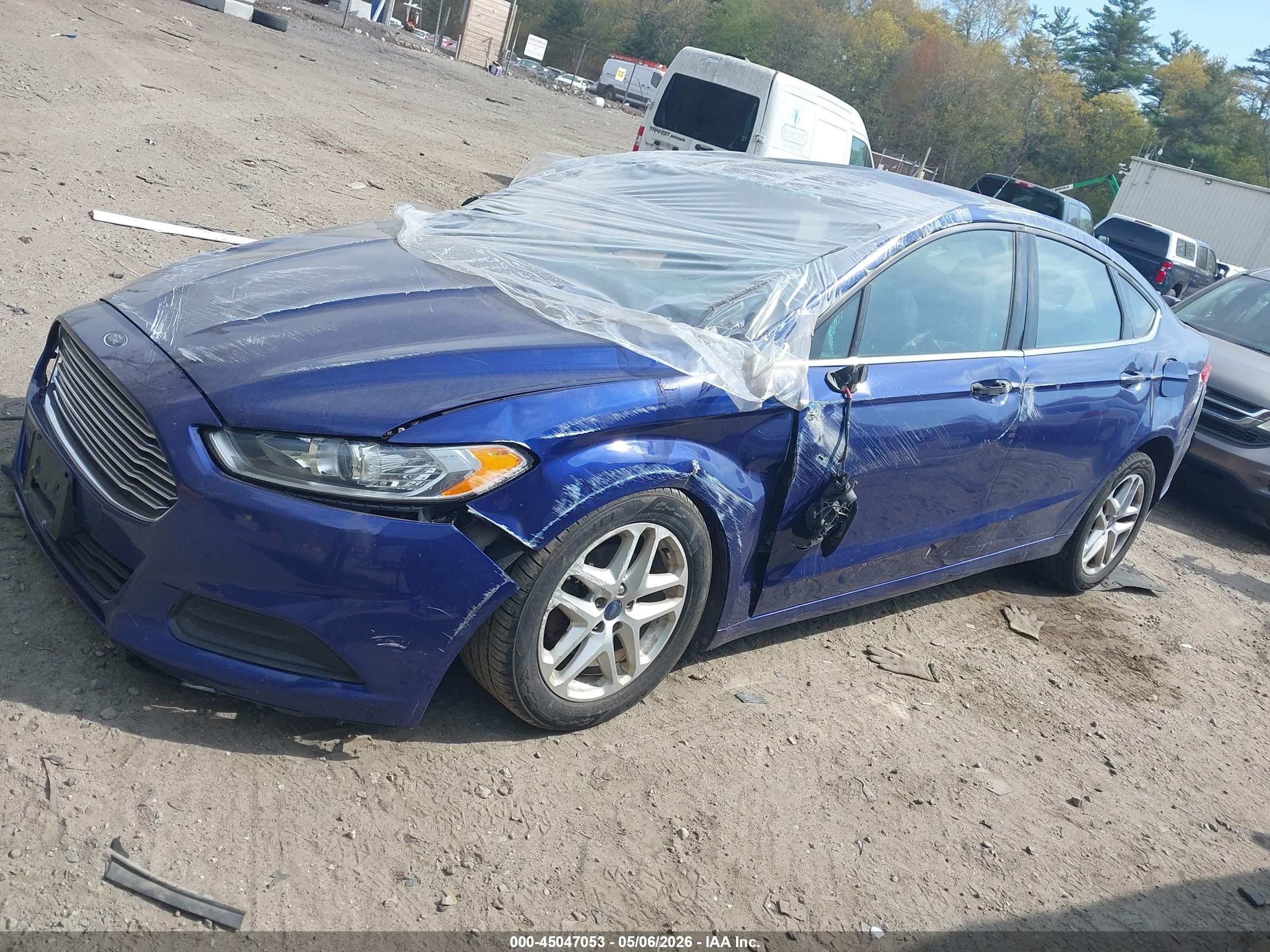 2014 Ford Fusion Se Синий vin: 1FA6P0H79E5383363