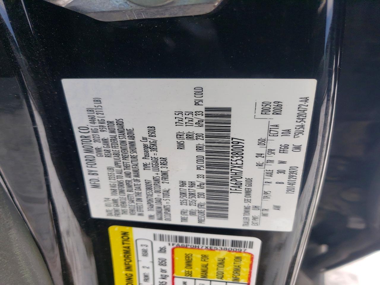 2014 Ford Fusion Se Black vin: 1FA6P0H7XE5380097