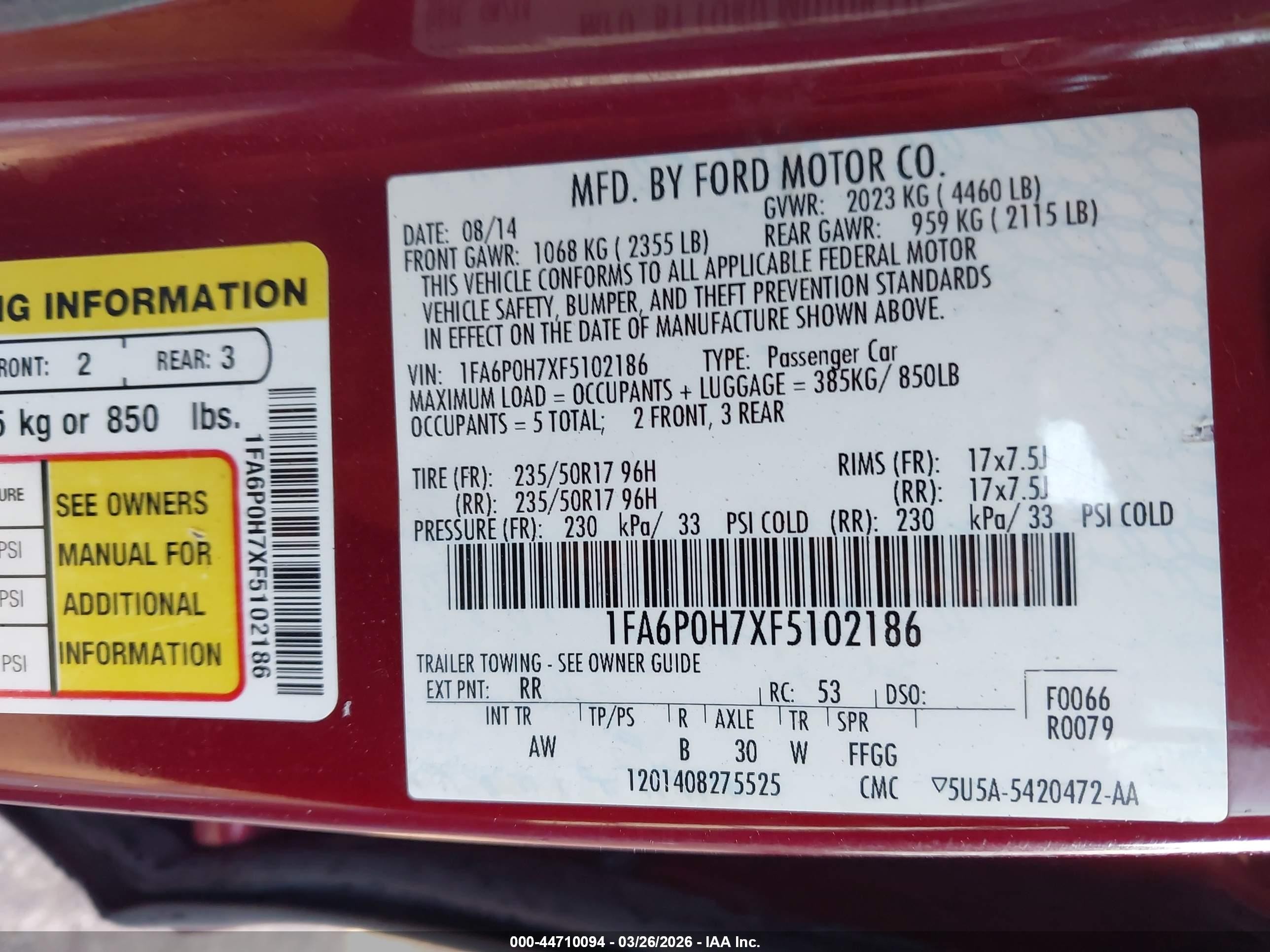 2015 Ford Fusion Se Red vin: 1FA6P0H7XF5102186