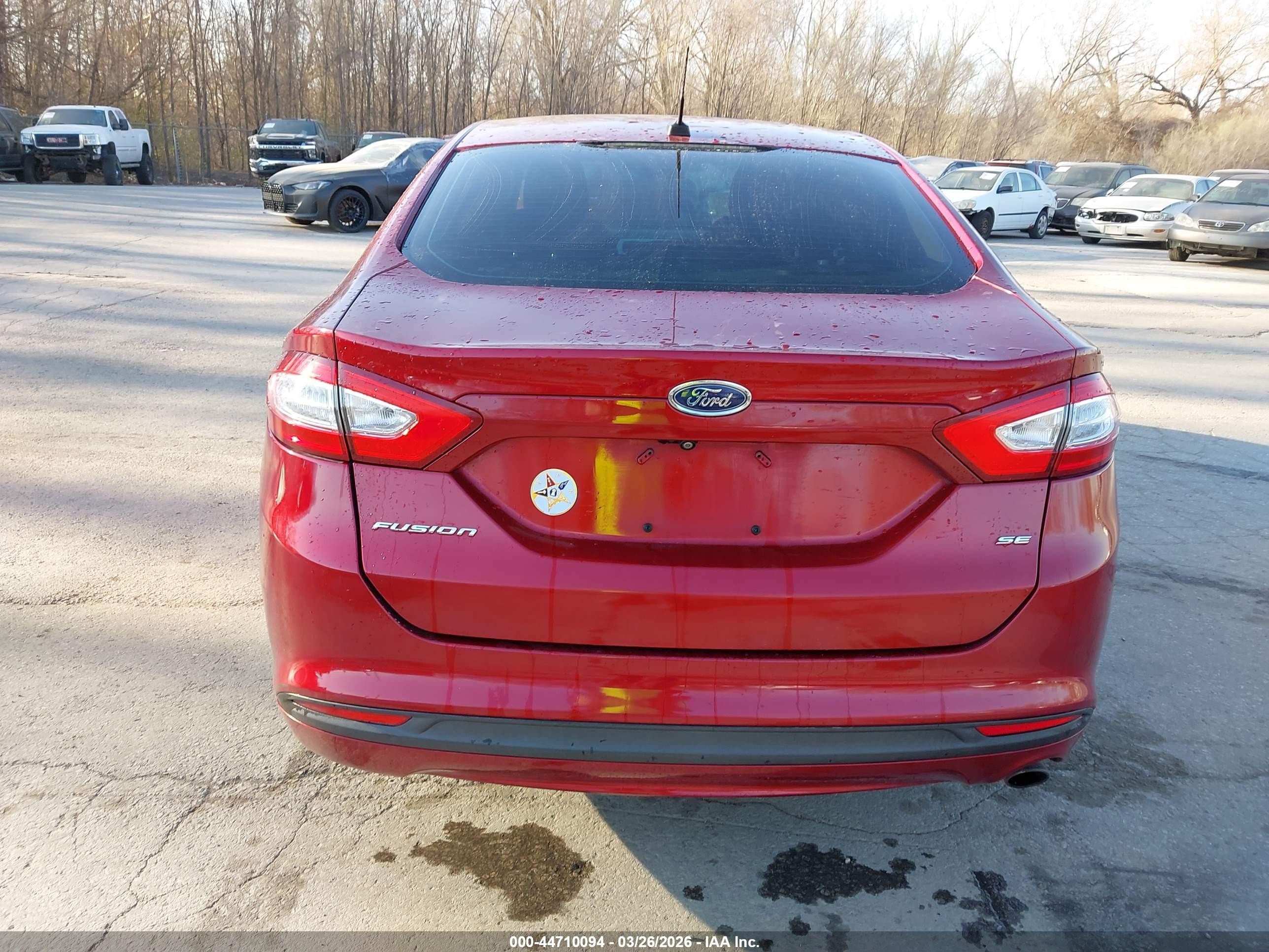 2015 Ford Fusion Se Red vin: 1FA6P0H7XF5102186