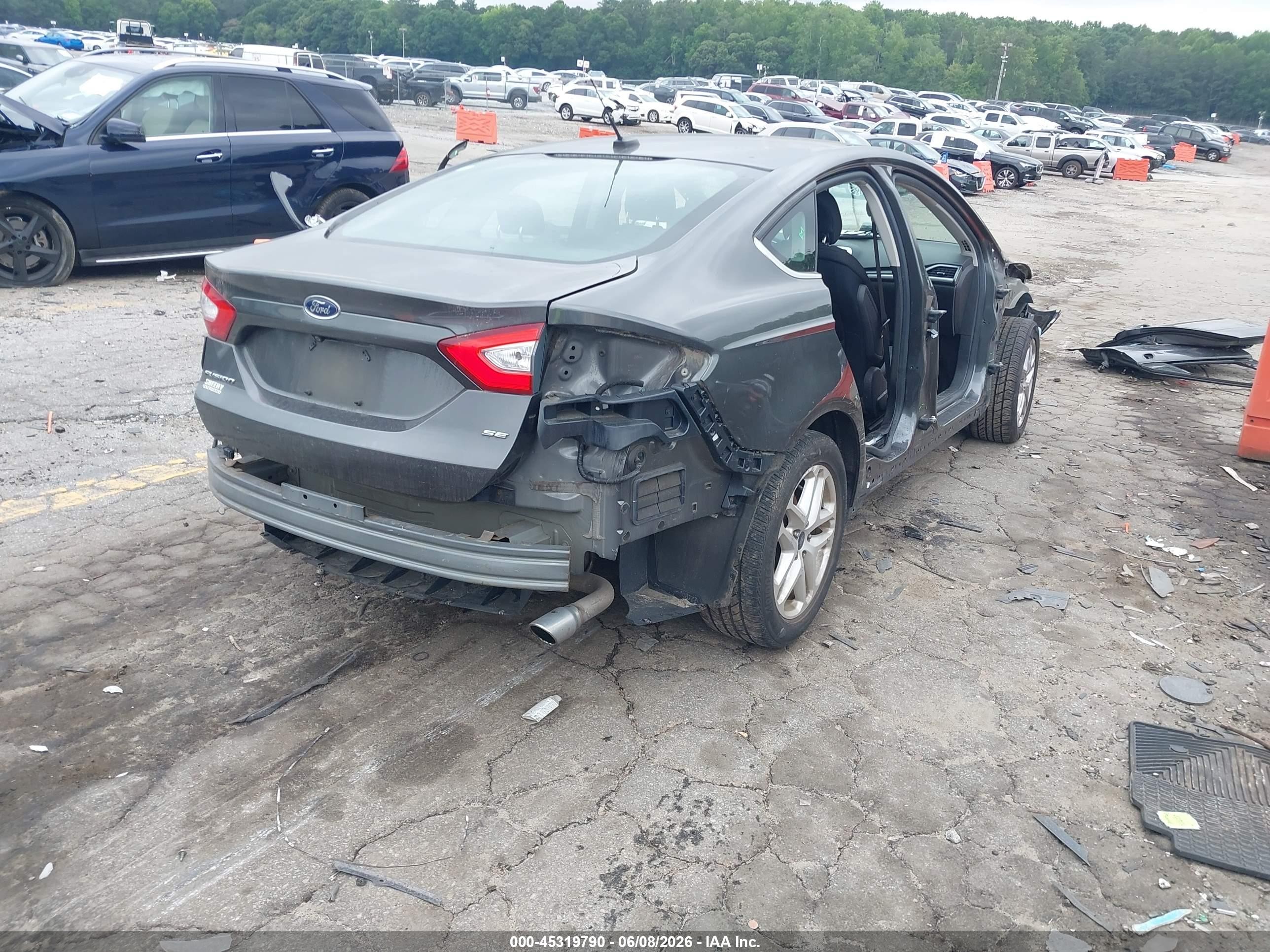 2015 Ford Fusion Se Gray vin: 1FA6P0H7XF5103273