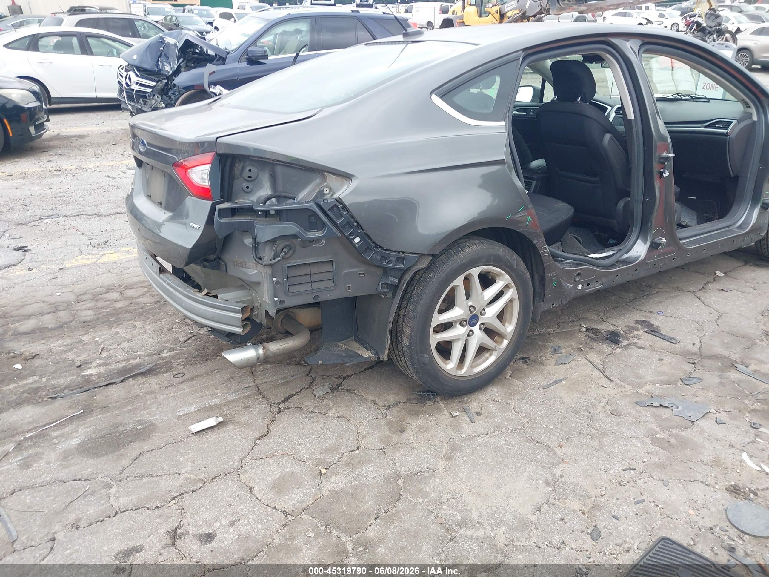 2015 Ford Fusion Se Gray vin: 1FA6P0H7XF5103273