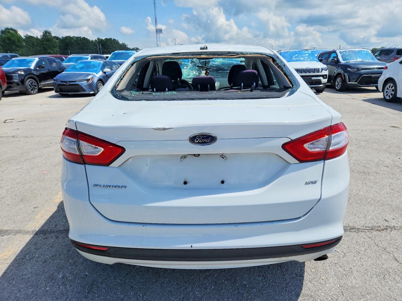 2015 Ford Fusion Se White vin: 1FA6P0H7XF5109820