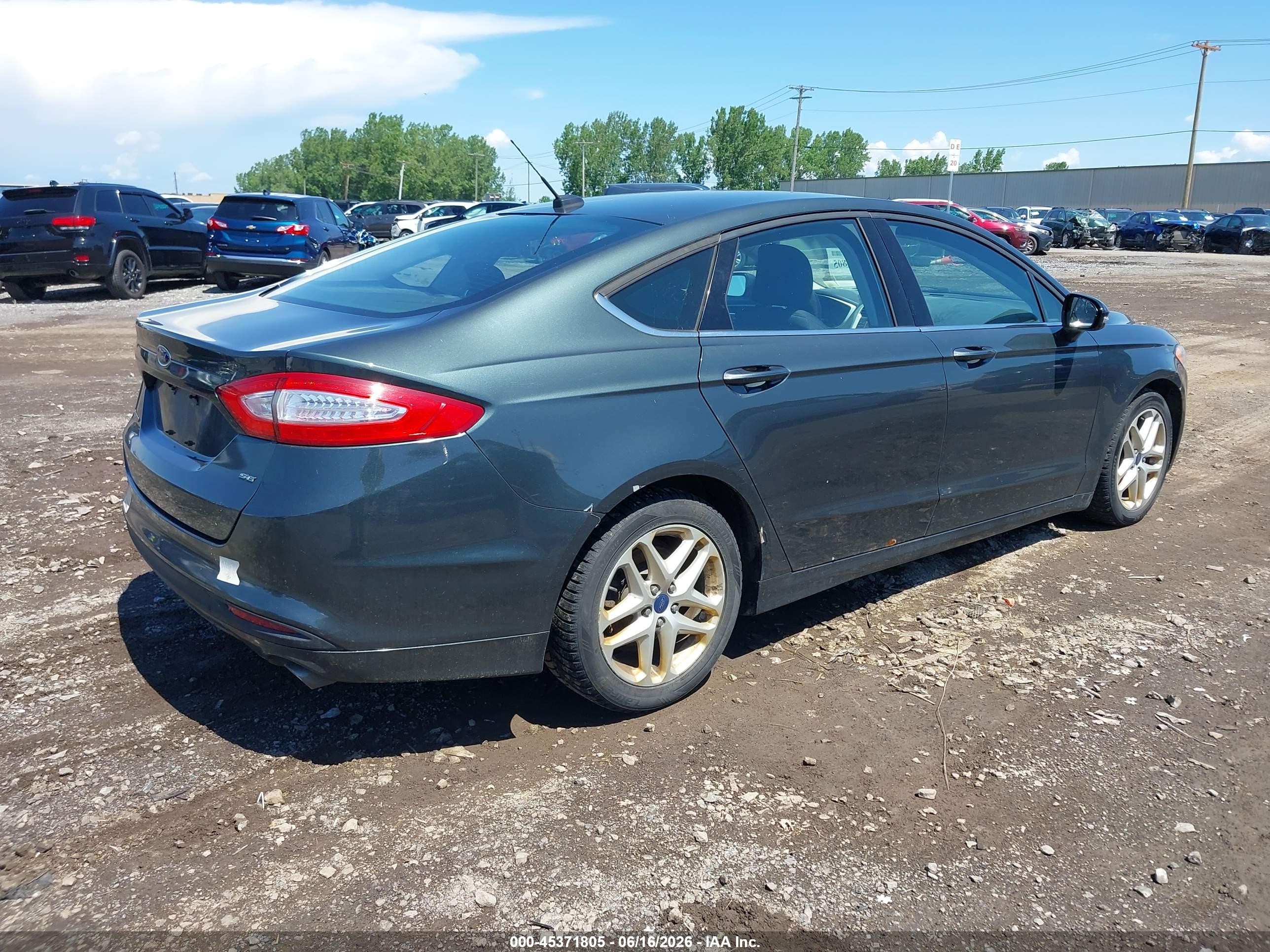 2015 Ford Fusion Se Gray vin: 1FA6P0H7XF5124480