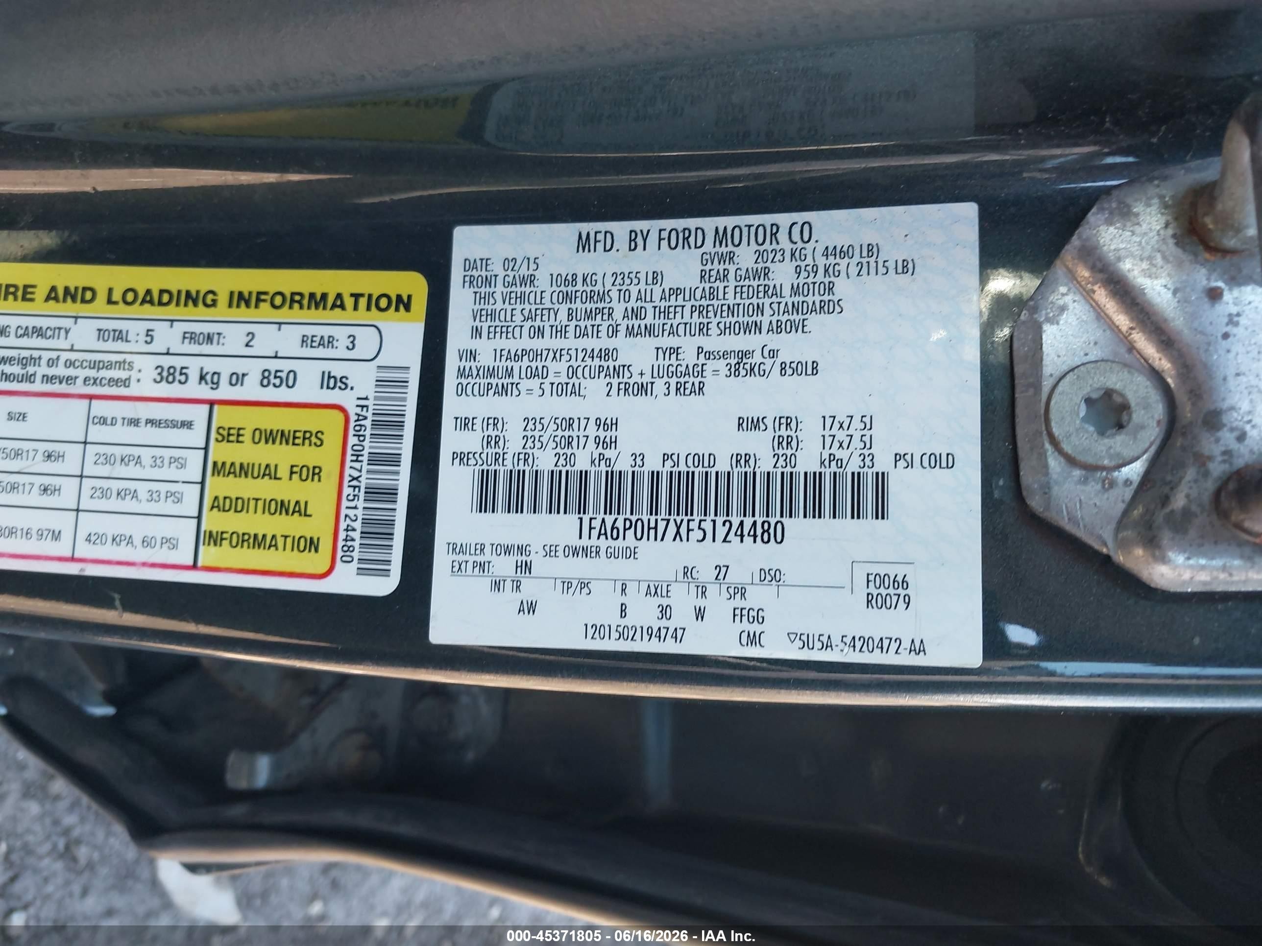 2015 Ford Fusion Se Gray vin: 1FA6P0H7XF5124480