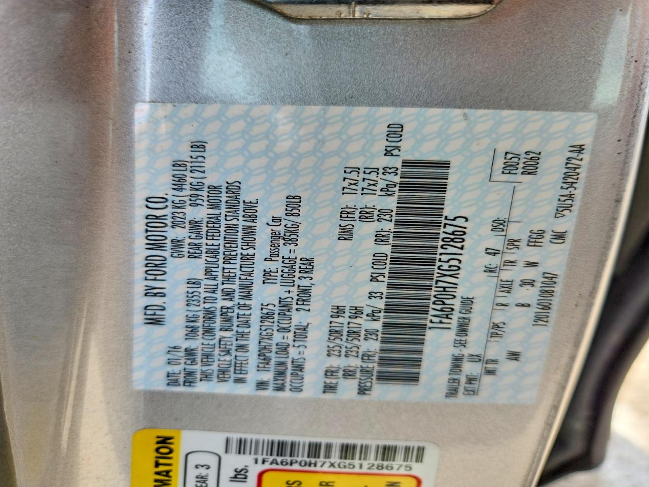 2016 Ford Fusion Se Silver vin: 1FA6P0H7XG5128675