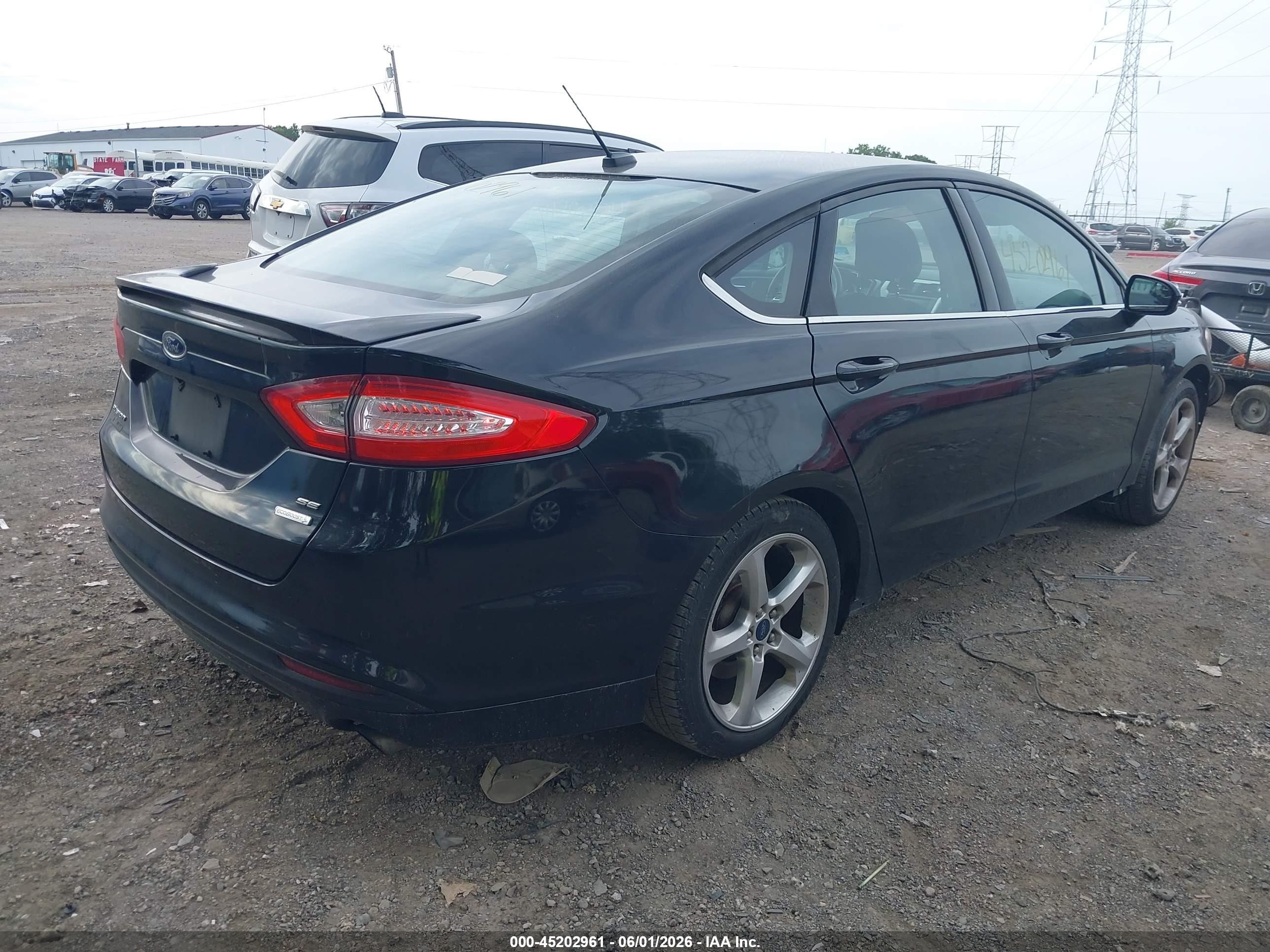 2014 Ford Fusion Se Черный vin: 1FA6P0HD0E5392135