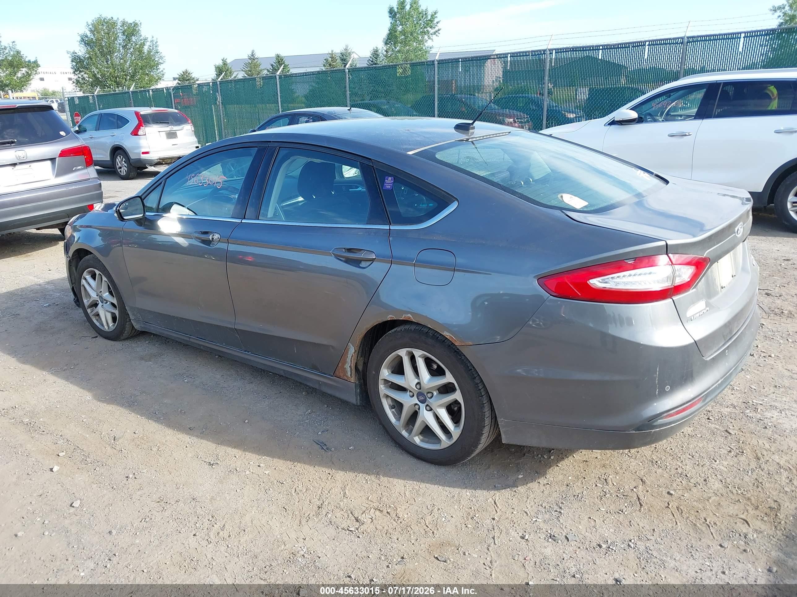 2014 Ford Fusion Se Gray vin: 1FA6P0HD0E5404980