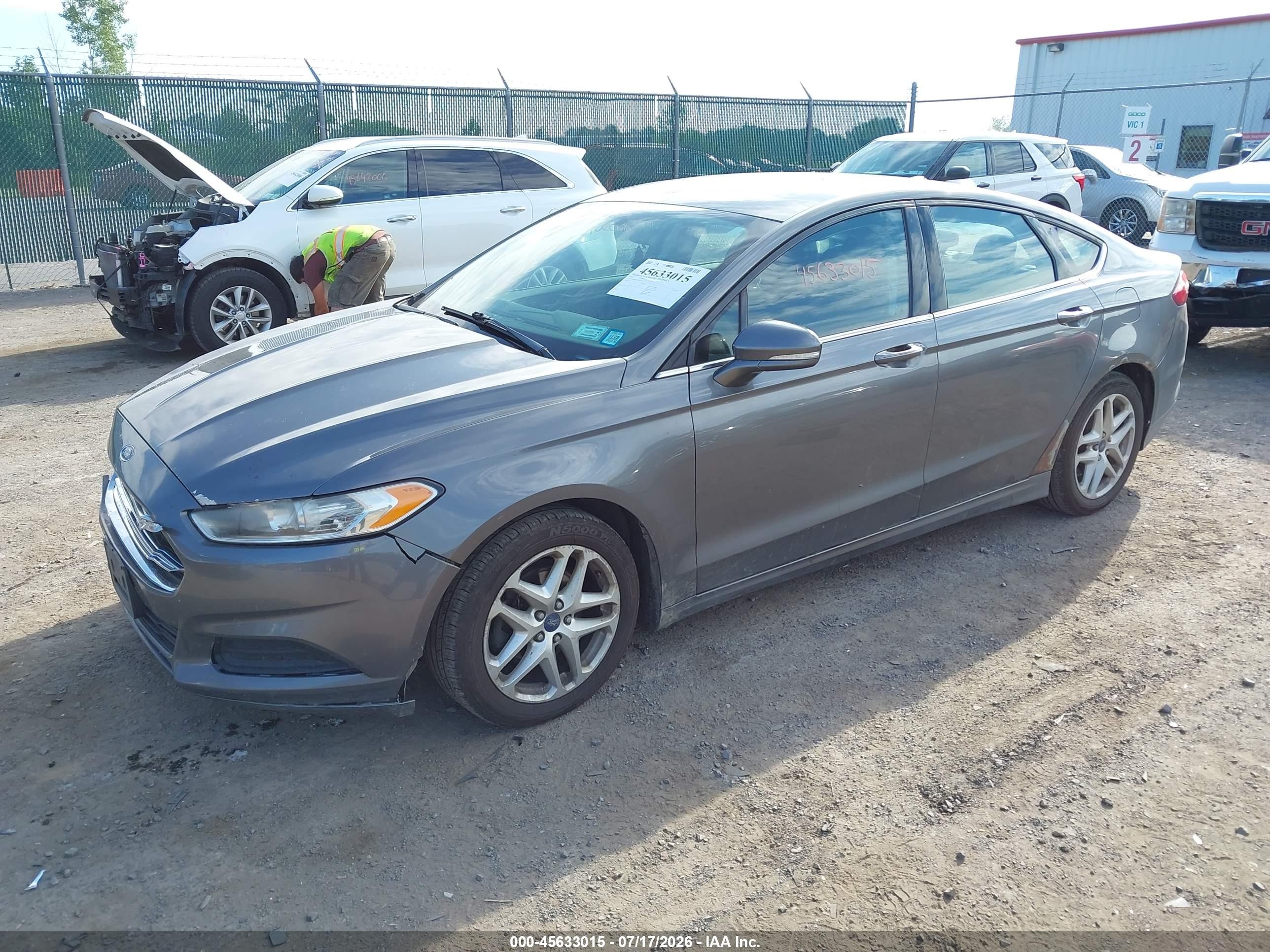 2014 Ford Fusion Se Gray vin: 1FA6P0HD0E5404980