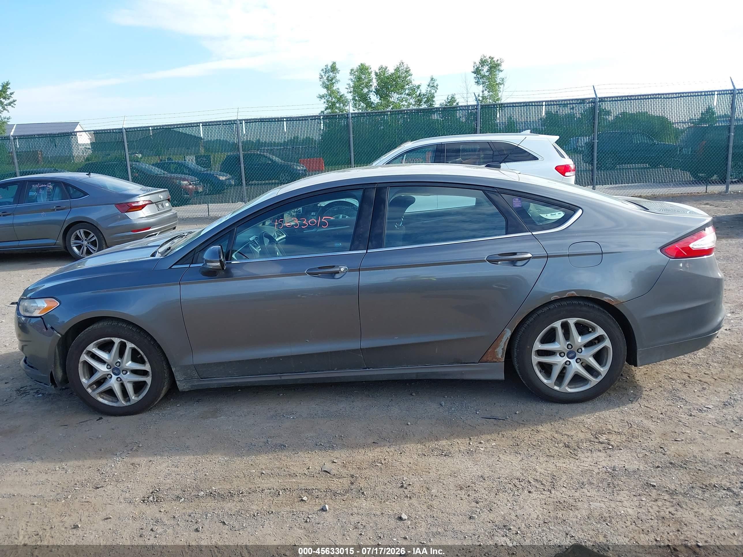 2014 Ford Fusion Se Gray vin: 1FA6P0HD0E5404980