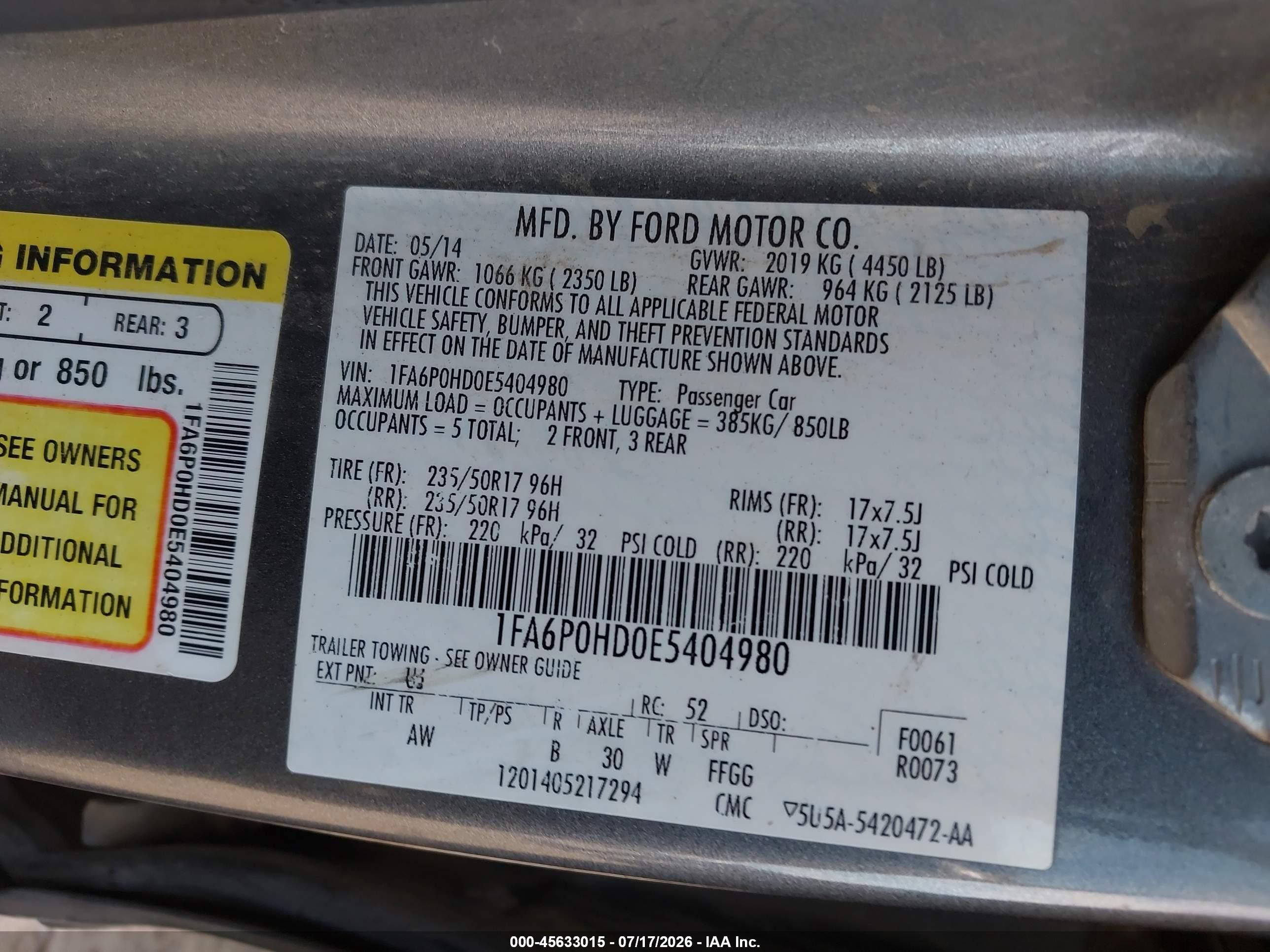 2014 Ford Fusion Se Gray vin: 1FA6P0HD0E5404980