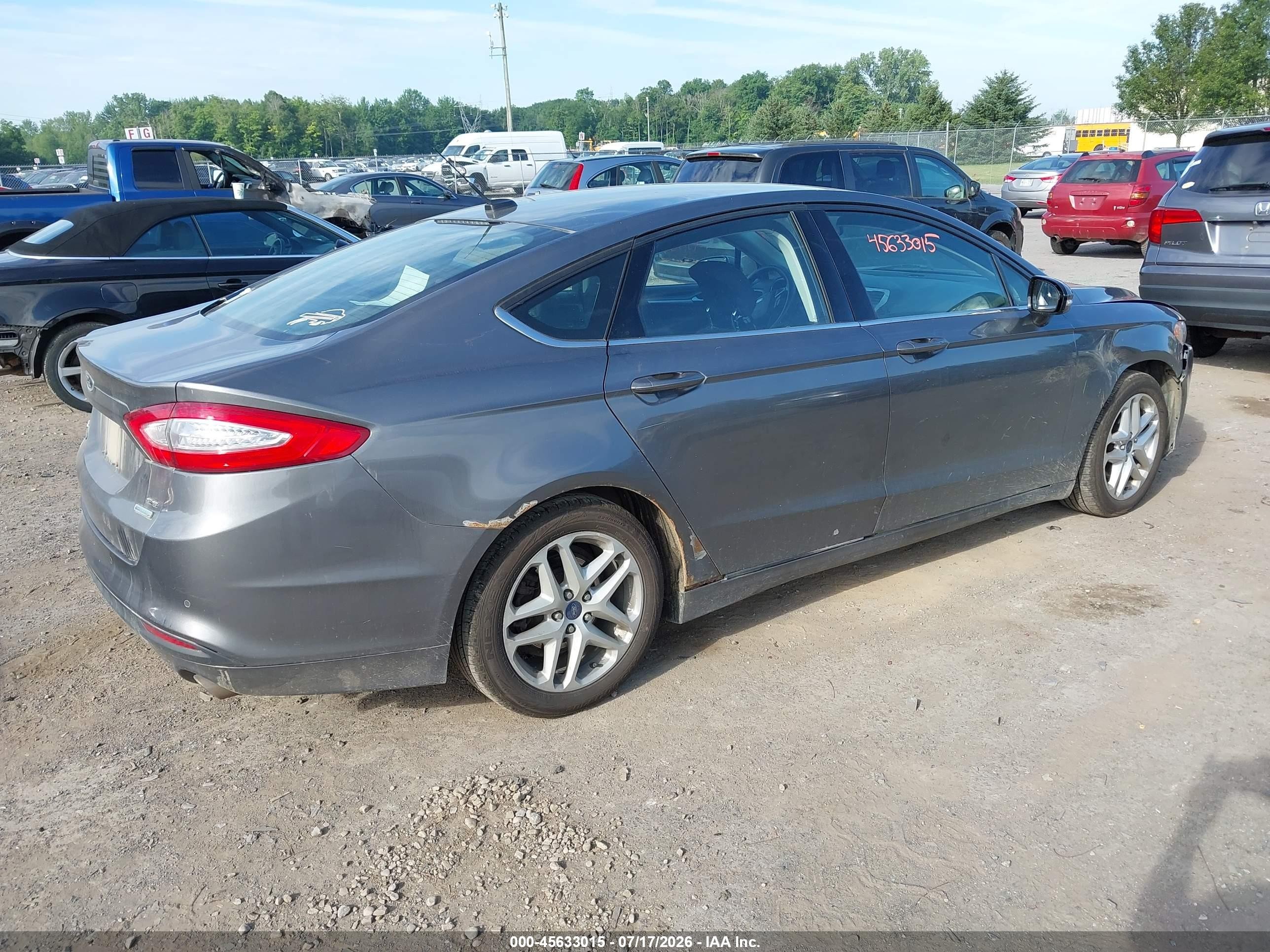 2014 Ford Fusion Se Gray vin: 1FA6P0HD0E5404980