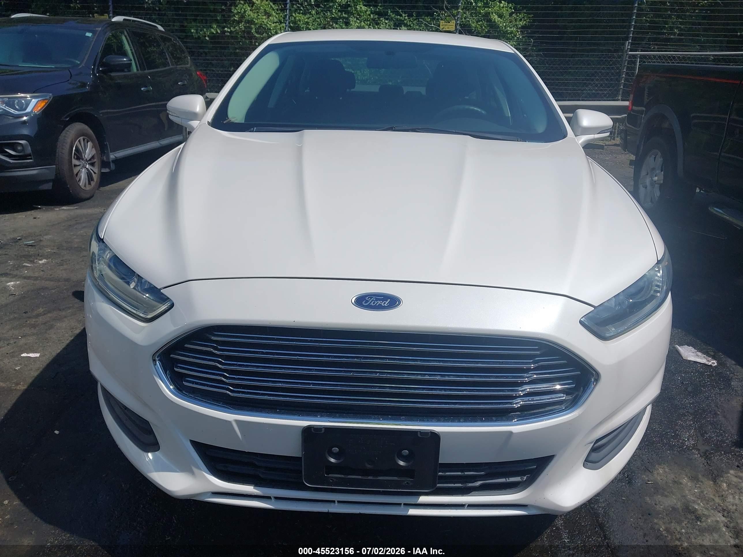 2015 Ford Fusion Se White vin: 1FA6P0HD0F5106009