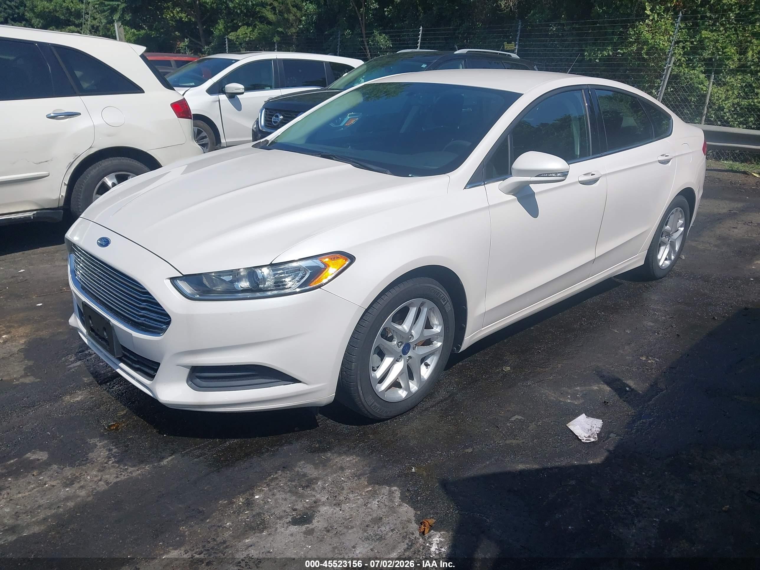 2015 Ford Fusion Se White vin: 1FA6P0HD0F5106009