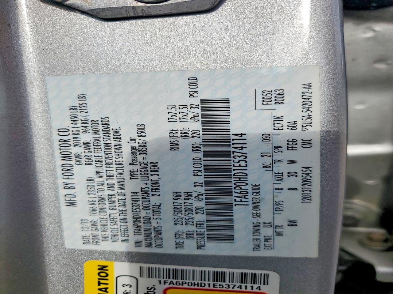2014 Ford Fusion Se Серебряный vin: 1FA6P0HD1E5374114