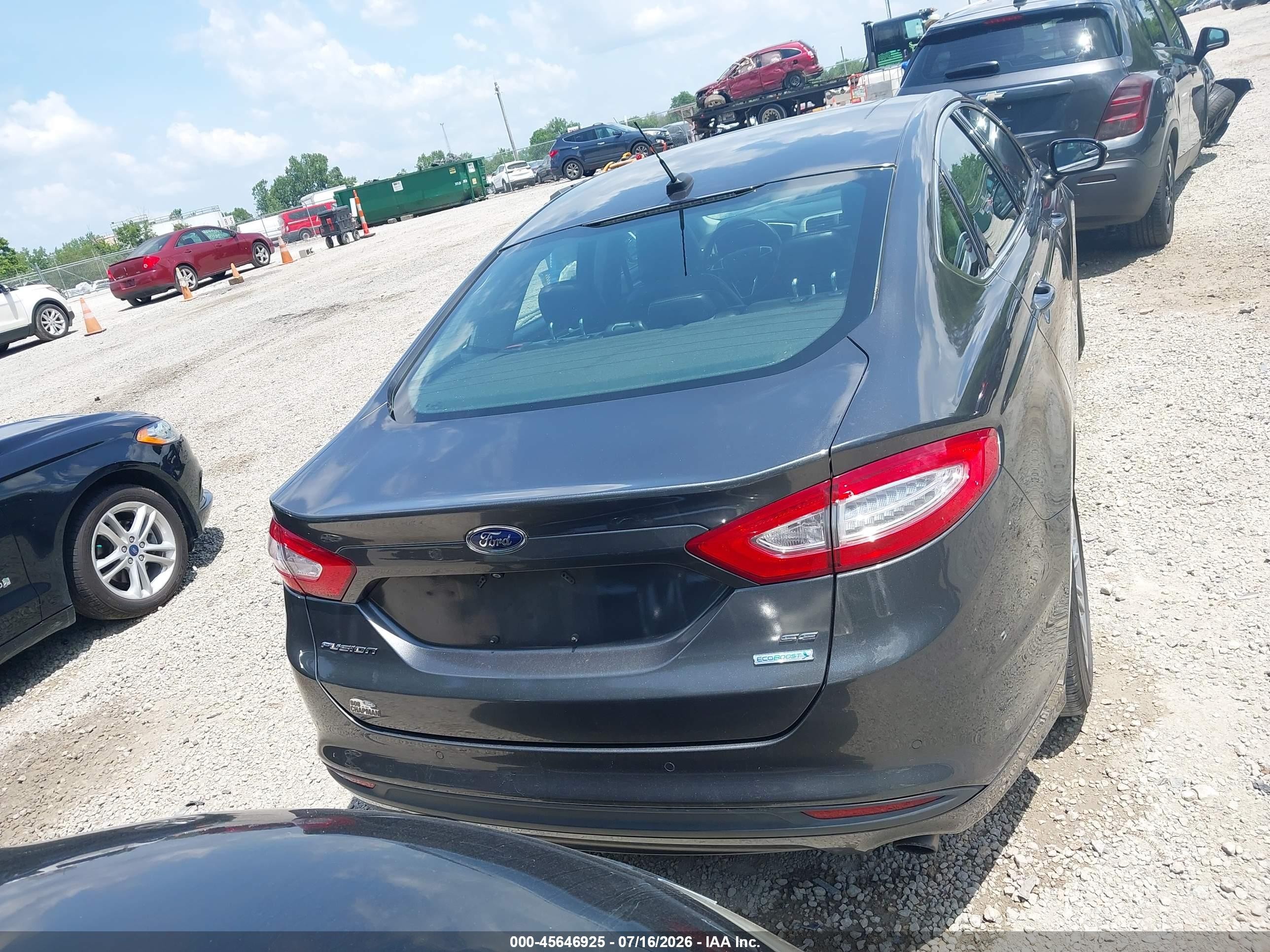 2015 Ford Fusion Se Black vin: 1FA6P0HD1F5115737