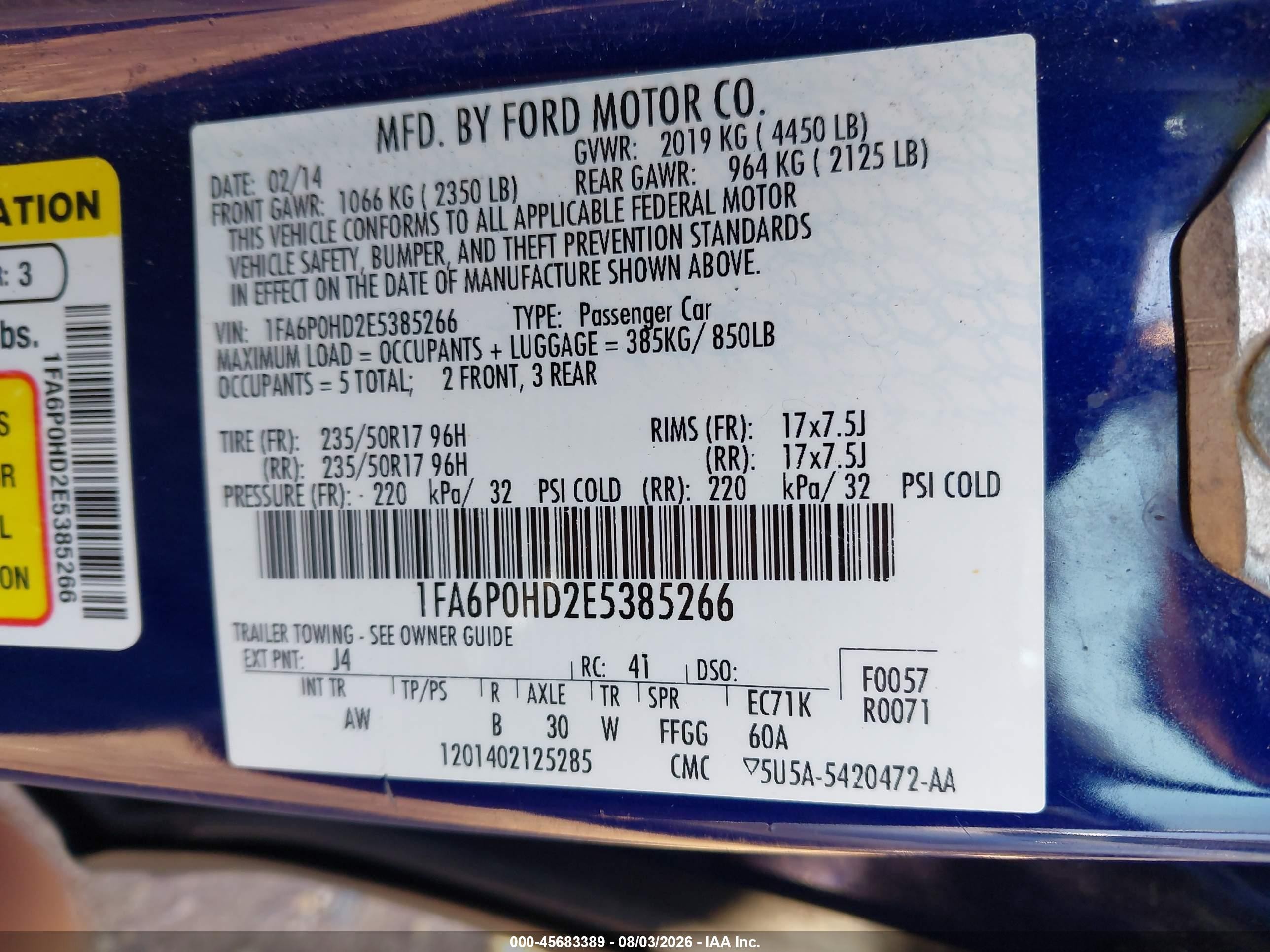 2014 Ford Fusion Se Синий vin: 1FA6P0HD2E5385266