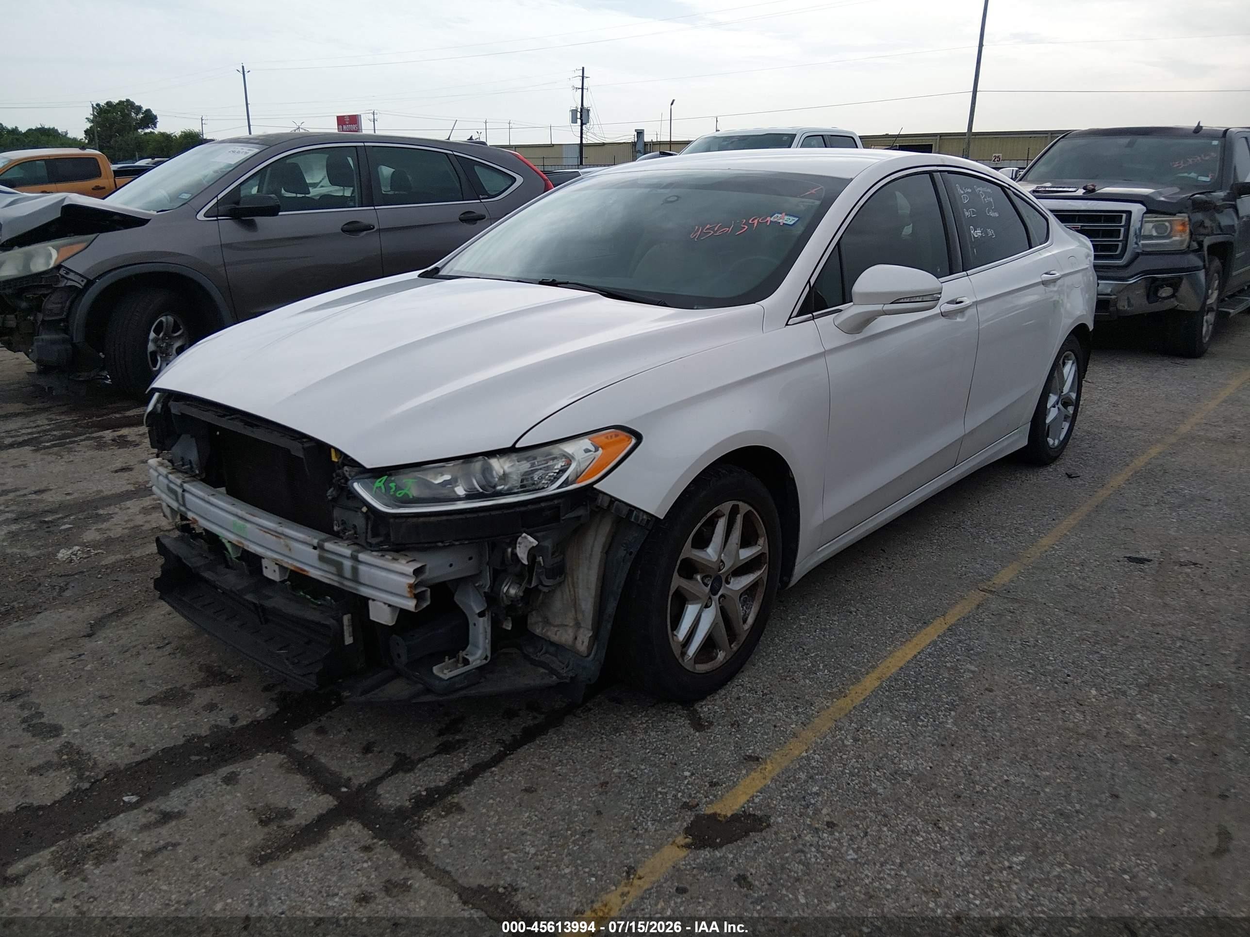 2014 Ford Fusion Se White vin: 1FA6P0HD2E5390418