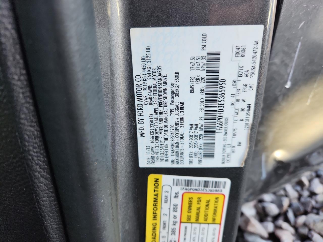 2014 Ford Fusion Se Gray vin: 1FA6P0HD3E5365950