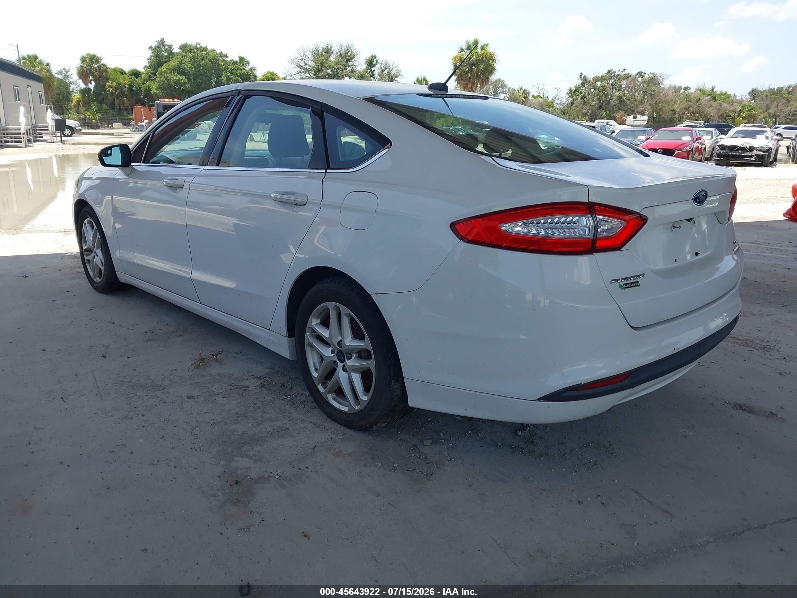 2015 Ford Fusion Se White vin: 1FA6P0HD3F5123970