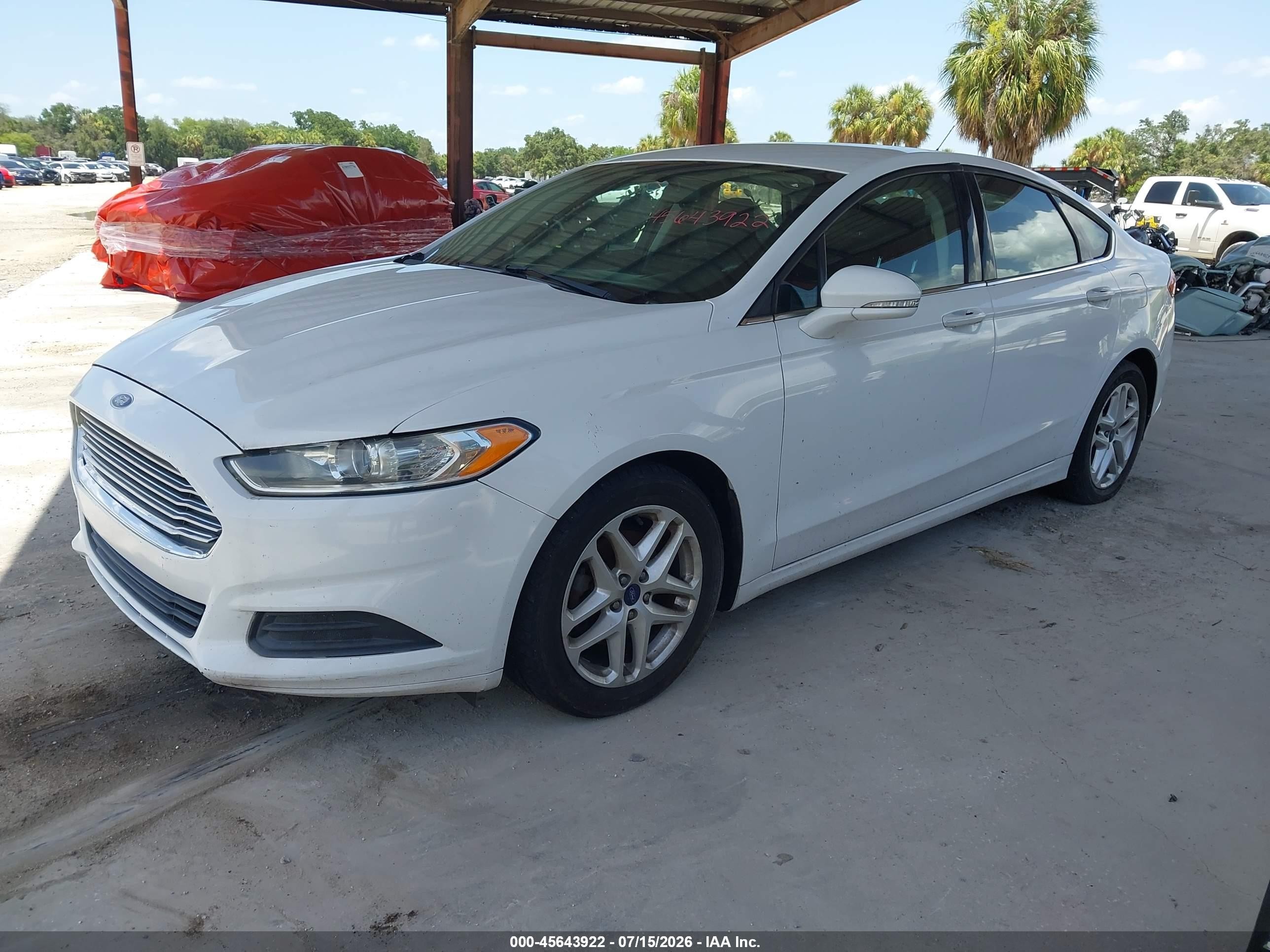 2015 Ford Fusion Se White vin: 1FA6P0HD3F5123970