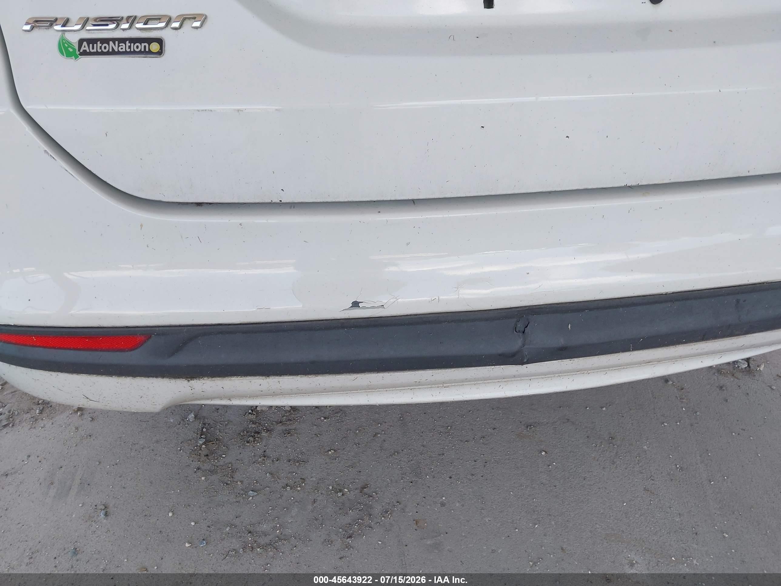 2015 Ford Fusion Se White vin: 1FA6P0HD3F5123970