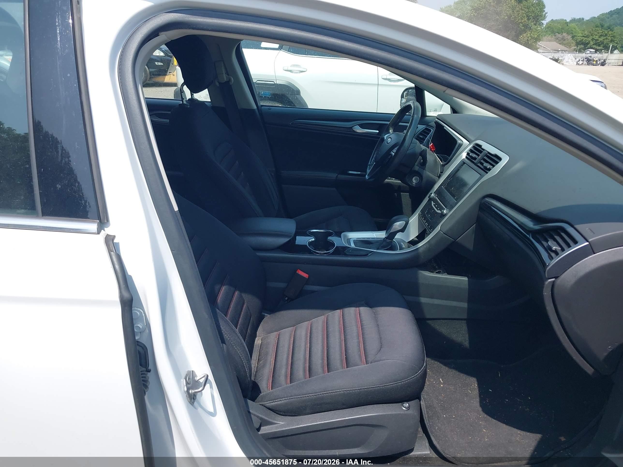 2014 Ford Fusion Se White vin: 1FA6P0HD4E5372762