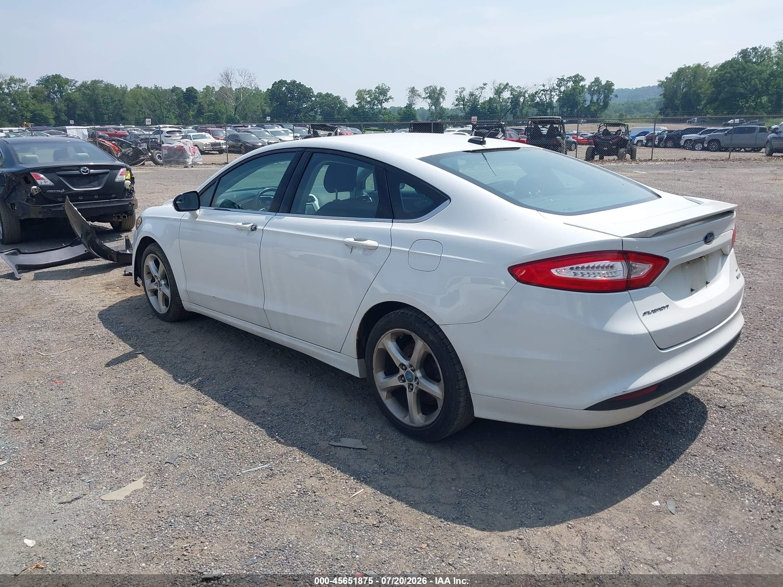 2014 Ford Fusion Se White vin: 1FA6P0HD4E5372762