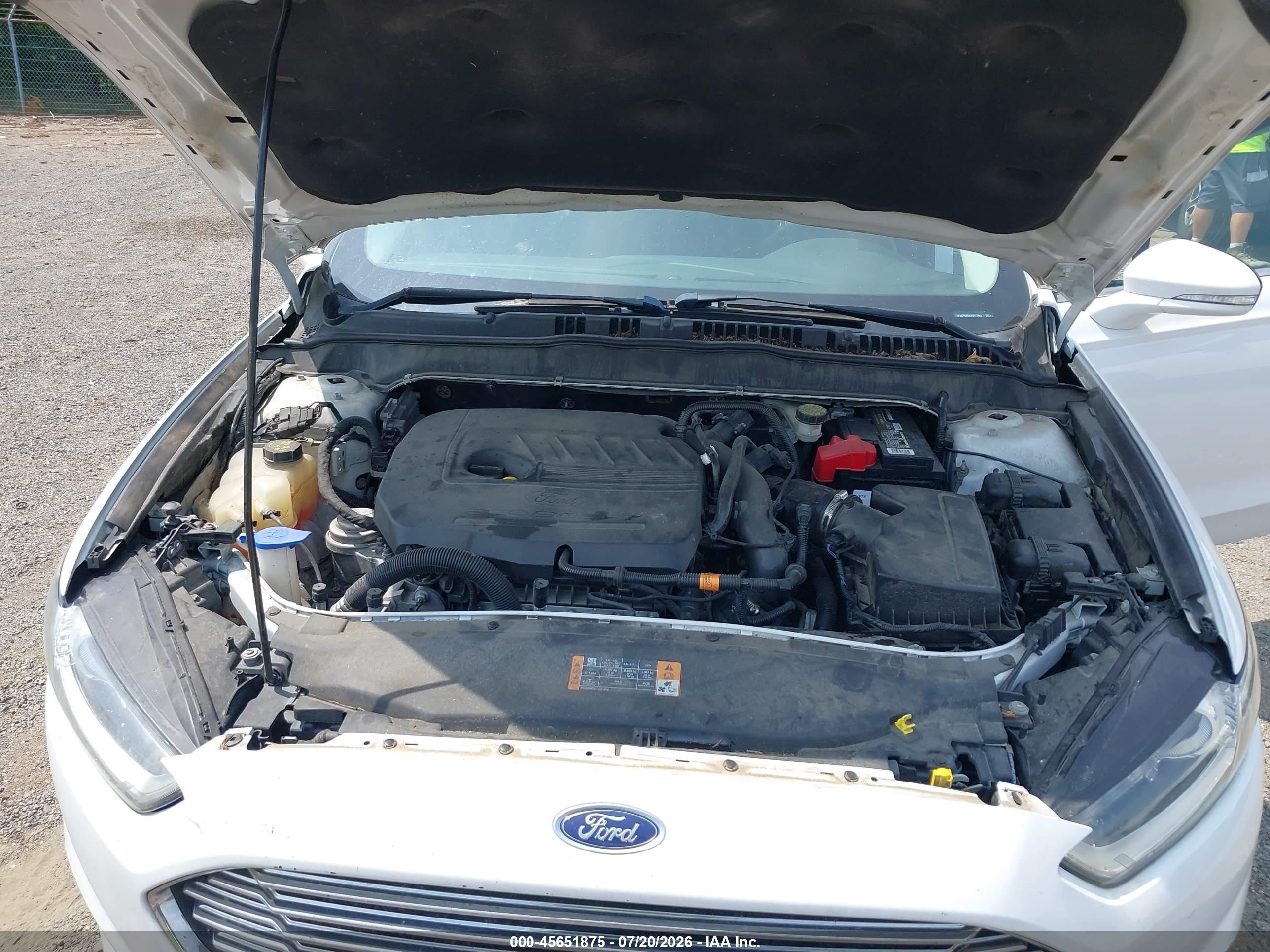 2014 Ford Fusion Se White vin: 1FA6P0HD4E5372762