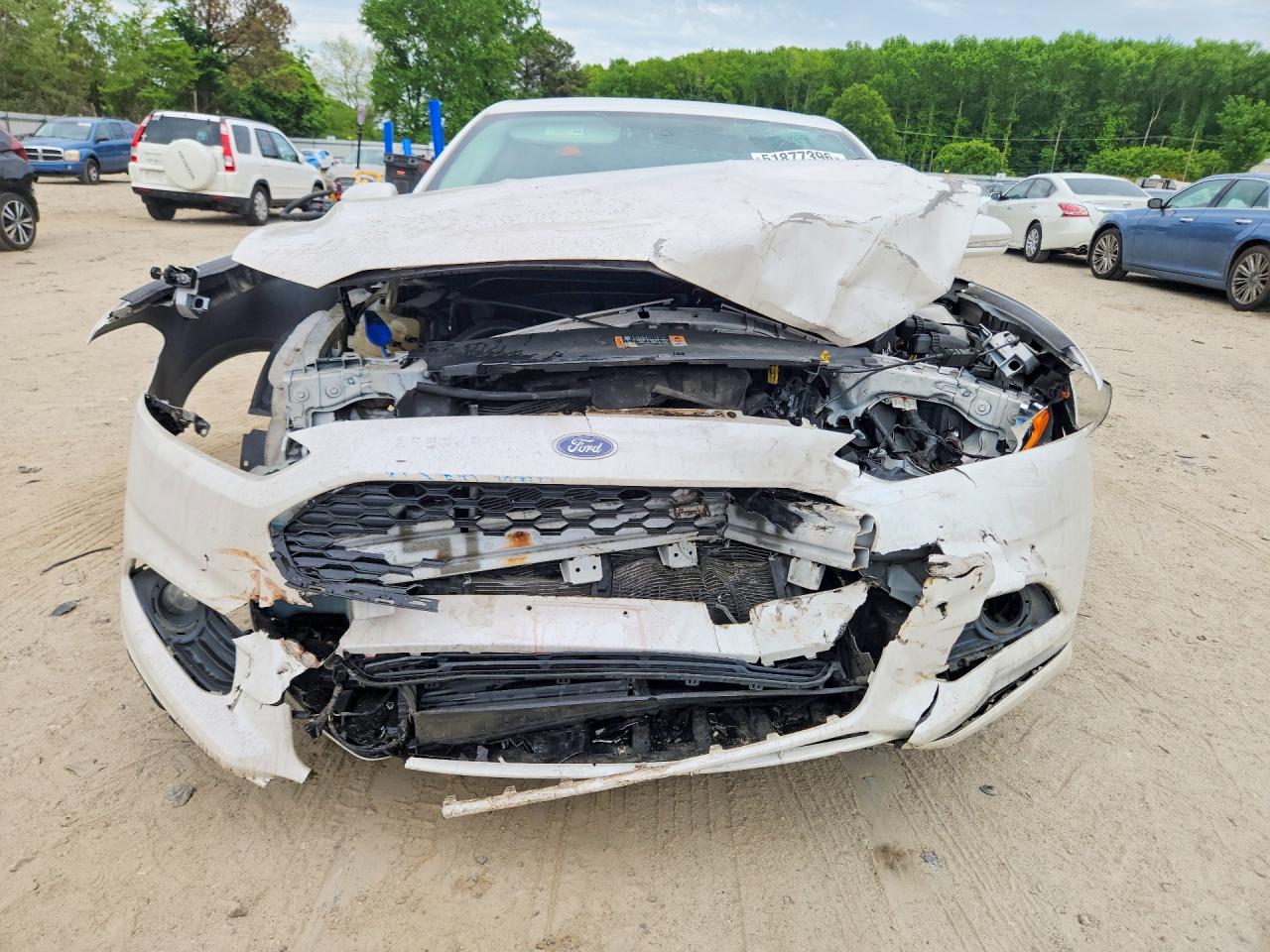 2014 Ford Fusion Se White vin: 1FA6P0HD4E5391635