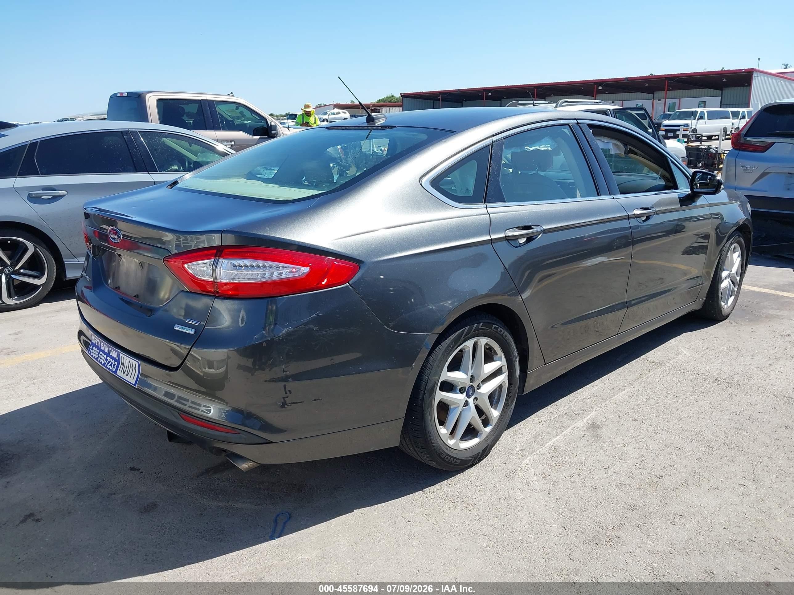 2015 Ford Fusion Se Gray vin: 1FA6P0HD4F5127400