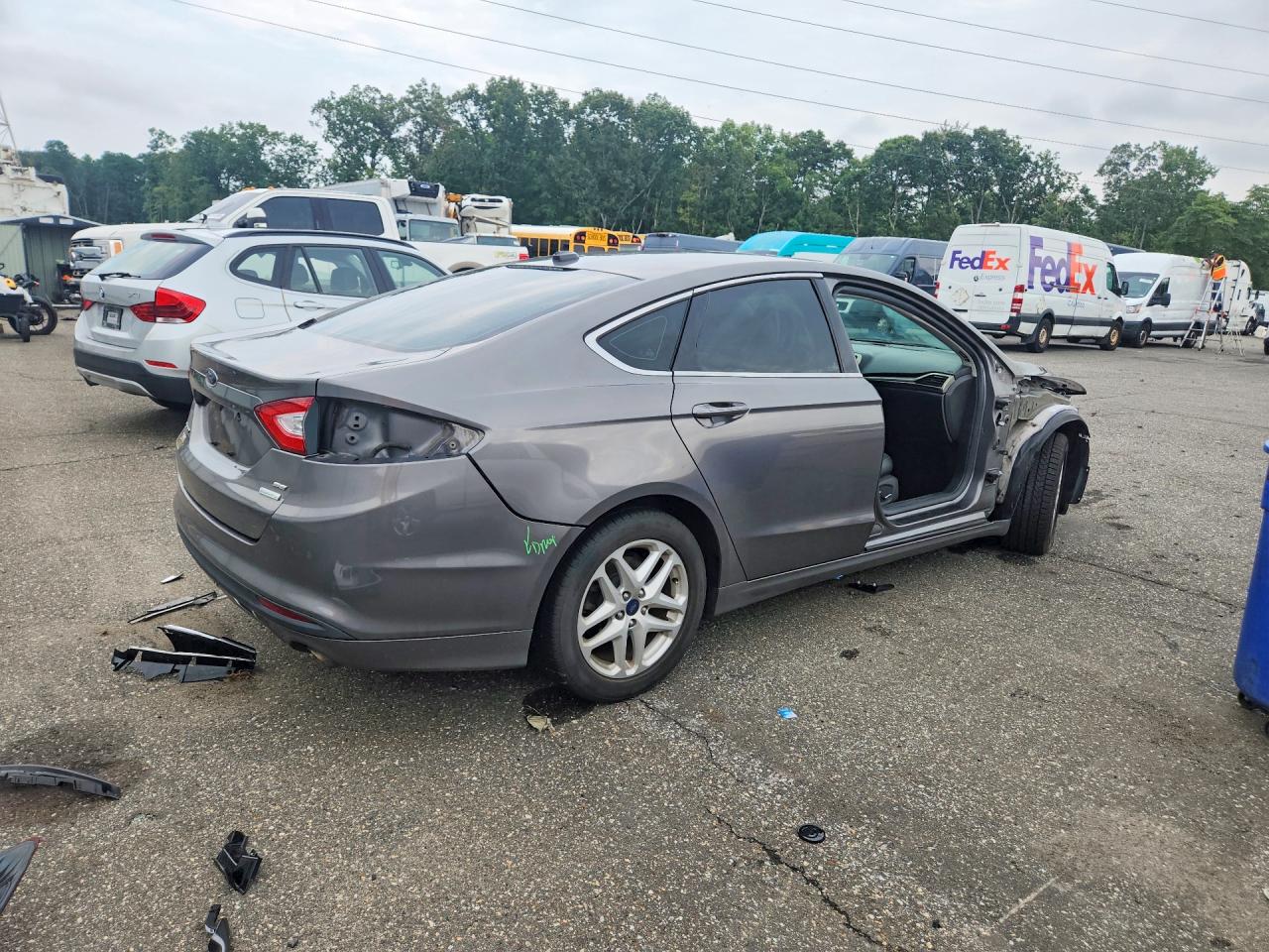 2014 Ford Fusion Se Silver vin: 1FA6P0HD5E5383608