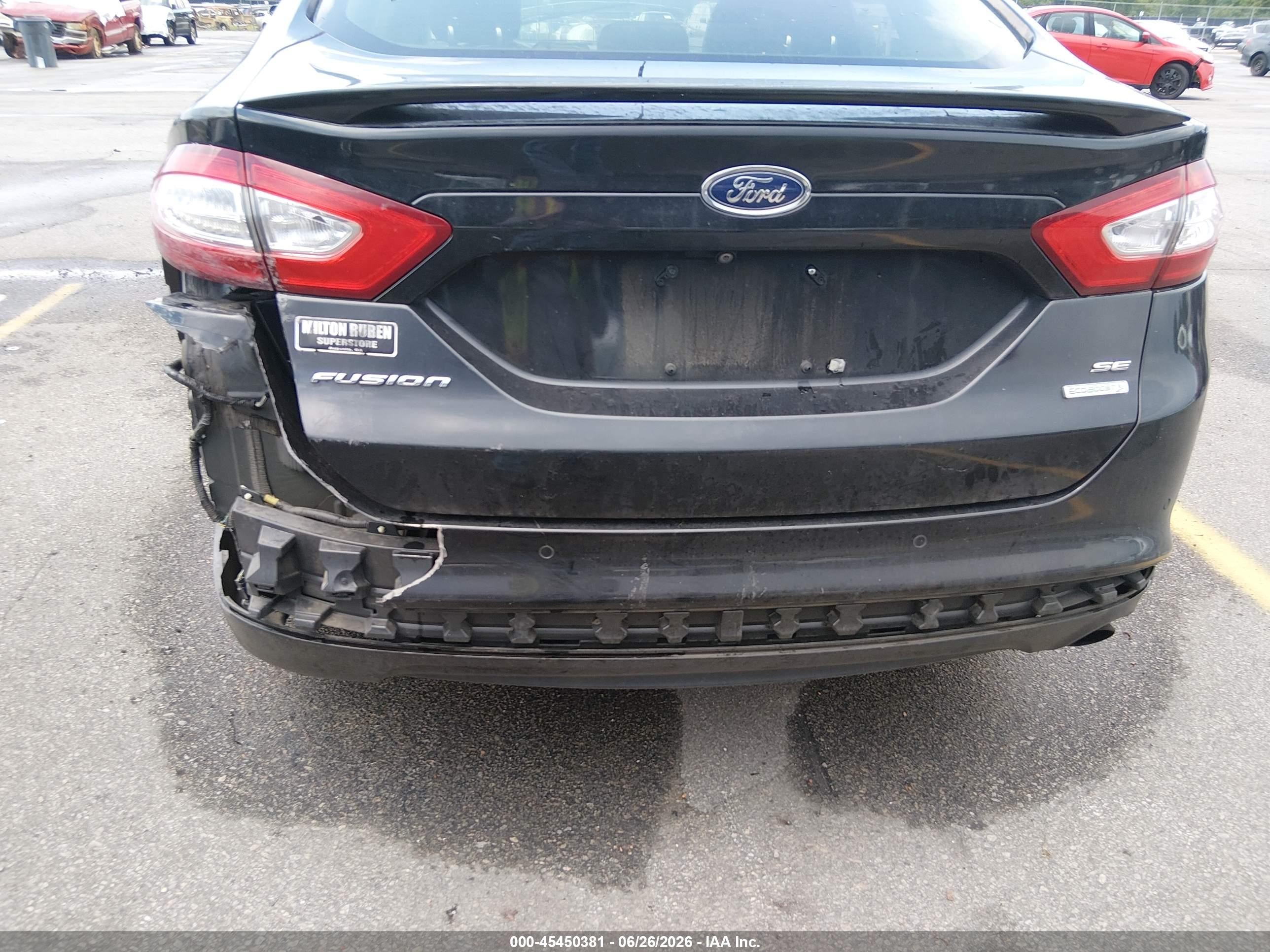 2015 Ford Fusion Se Черный vin: 1FA6P0HD5F5101145